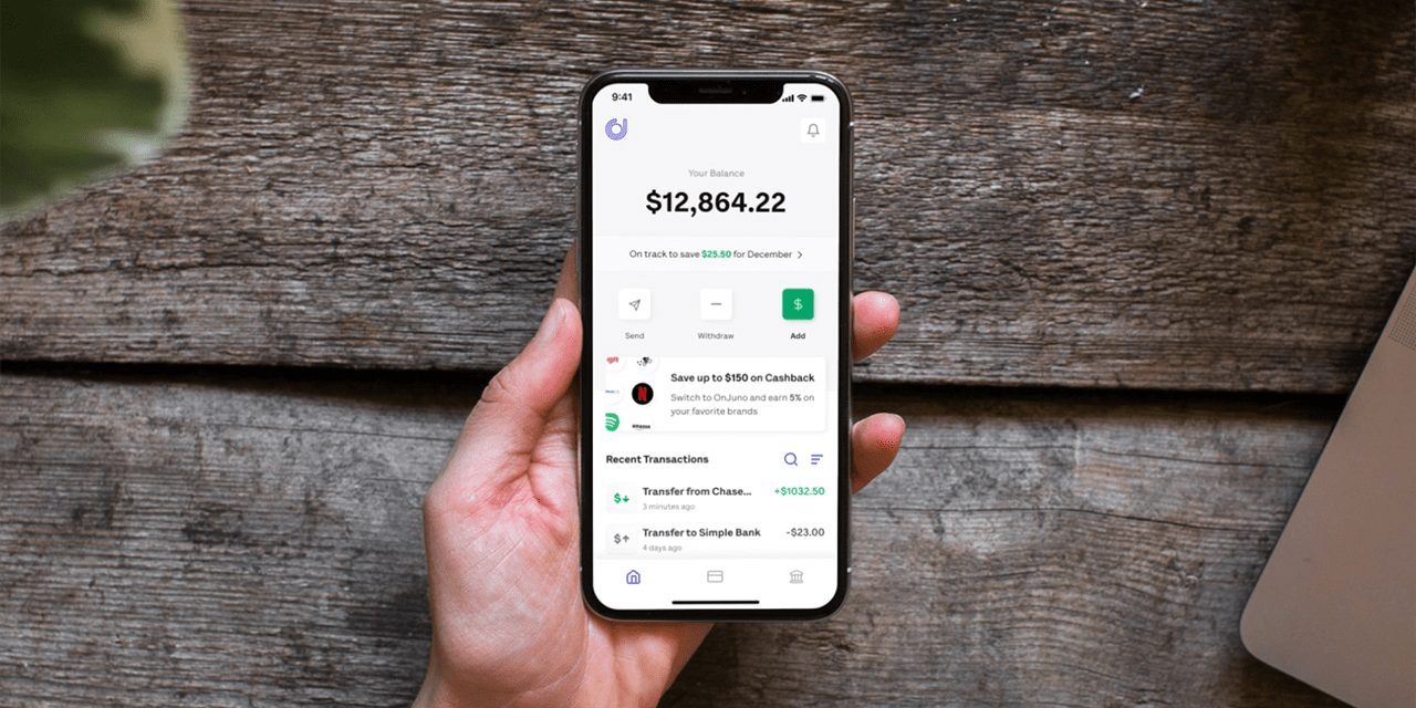 Juno crypto neobank card app