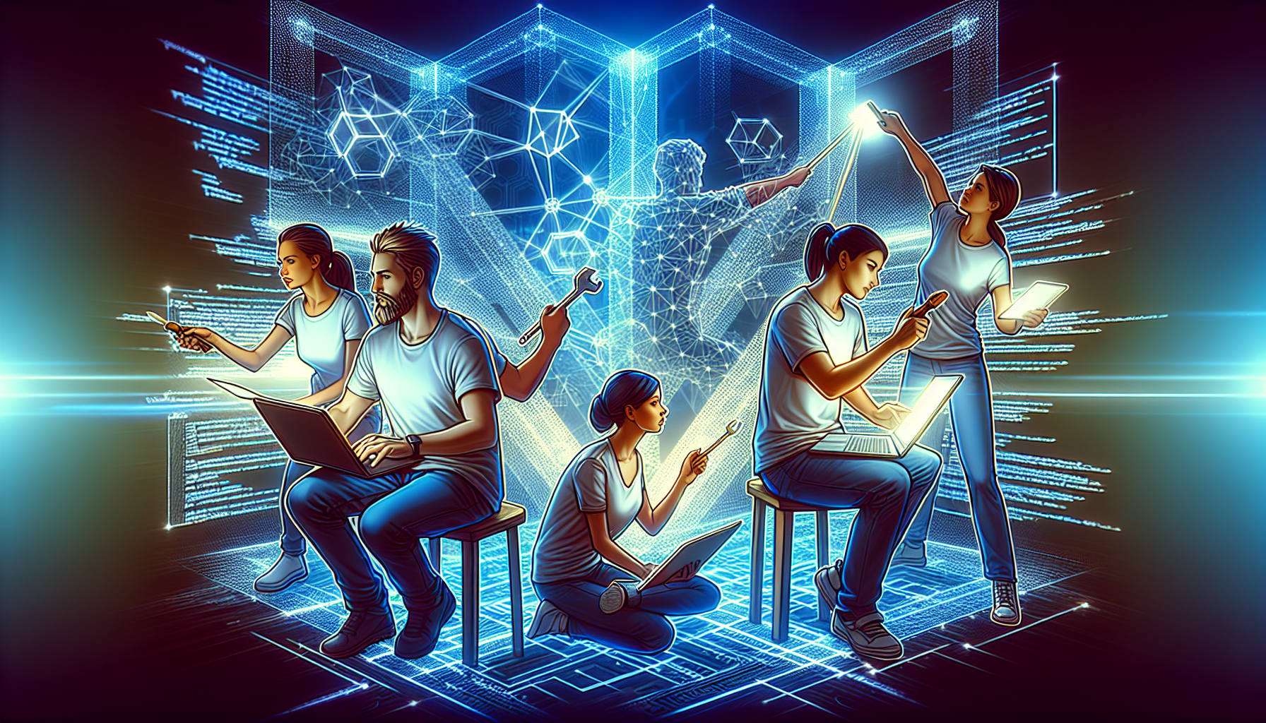 blockchain developer expertise illustration