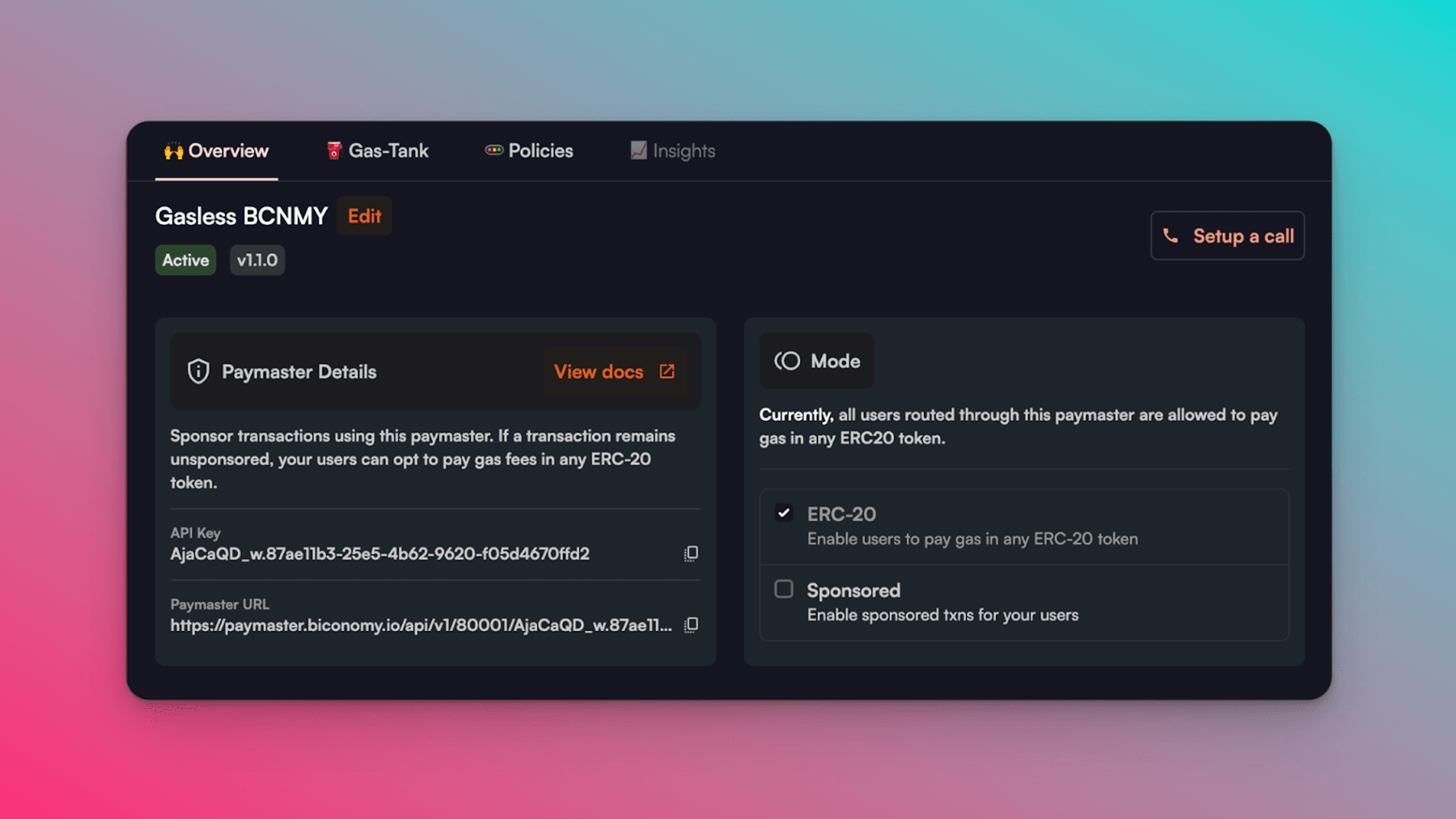 Biconomy account abstraction interface