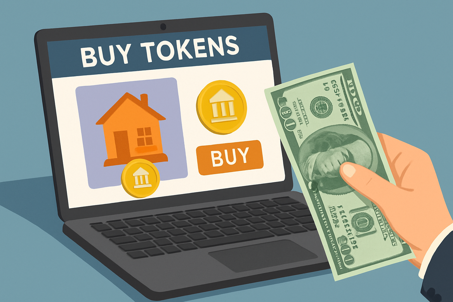 buying real estate tokens with $100 on a platform