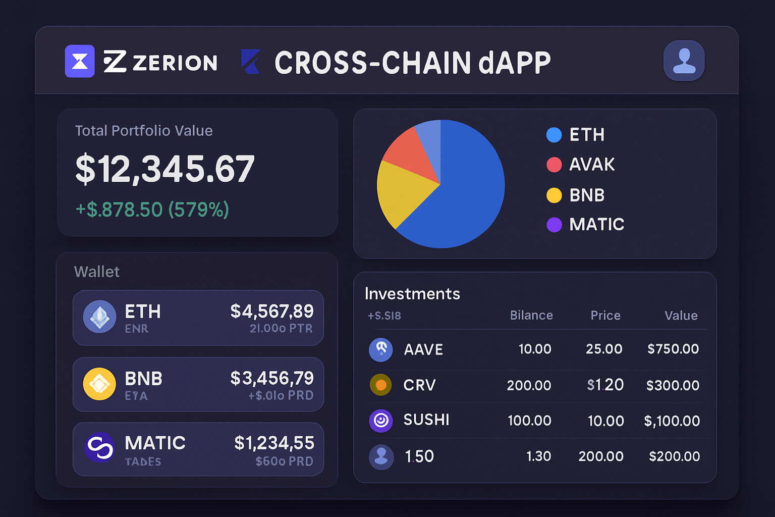 Zapper and Zerion cross-chain dApp dashboard