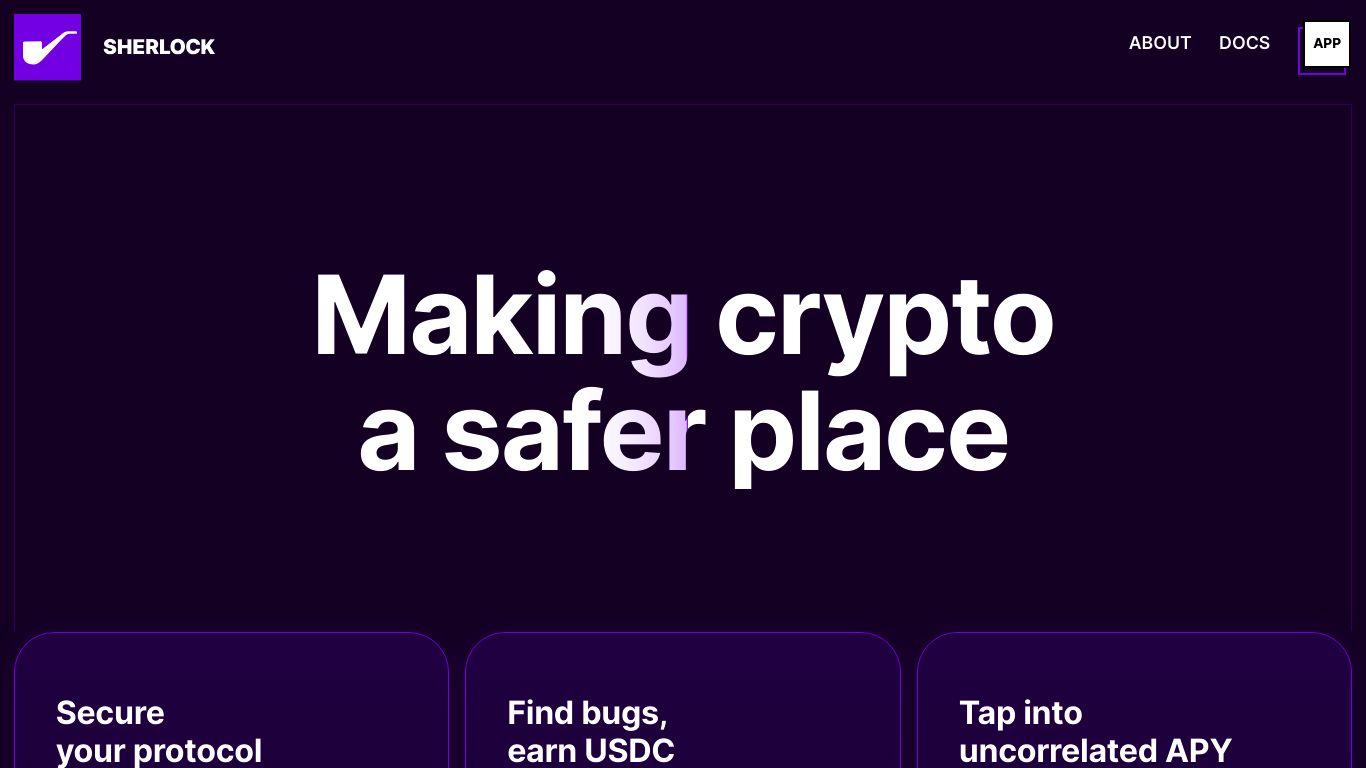 Sherlock DeFi insurance platform logo