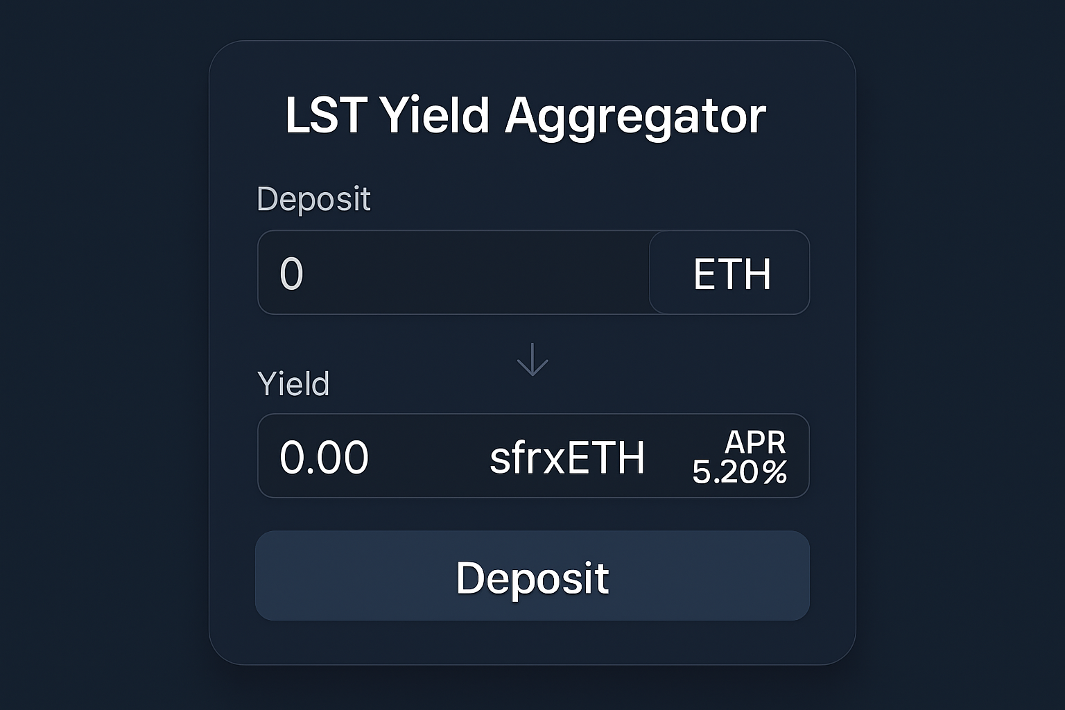 Pendle or Yearn LST yield aggregator interface