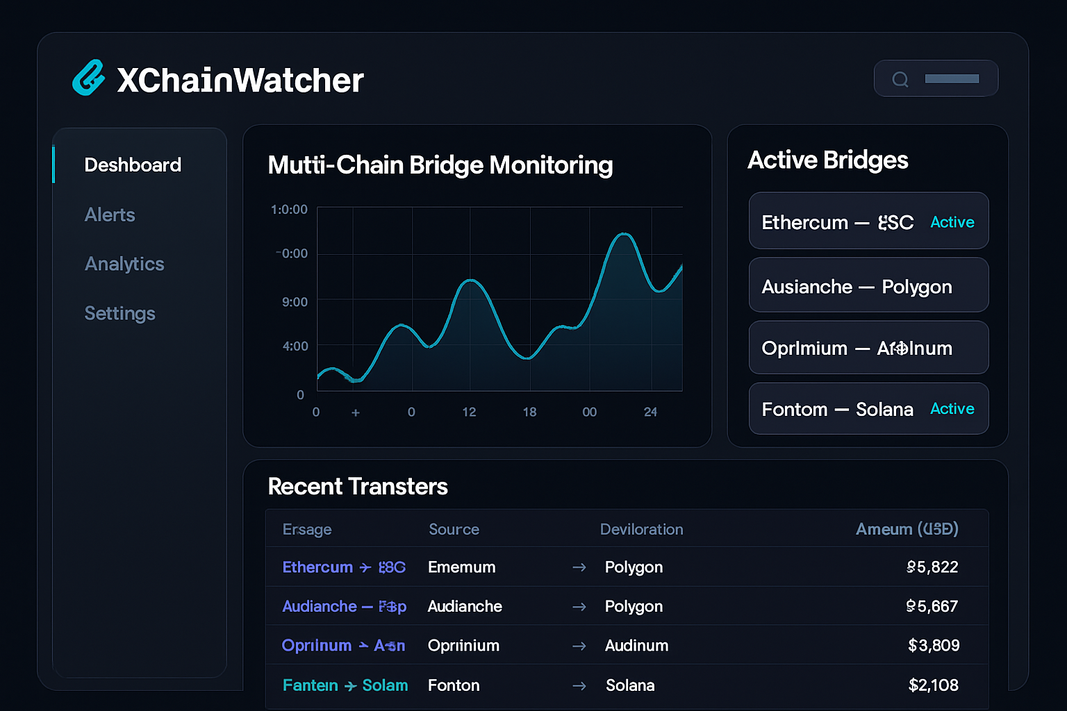 XChainWatcher multi-chain bridge monitoring interface