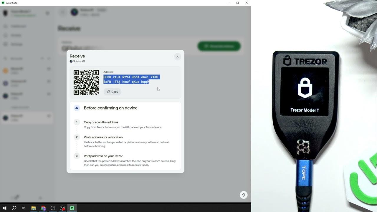 Trezor hardware wallet swap confirmation