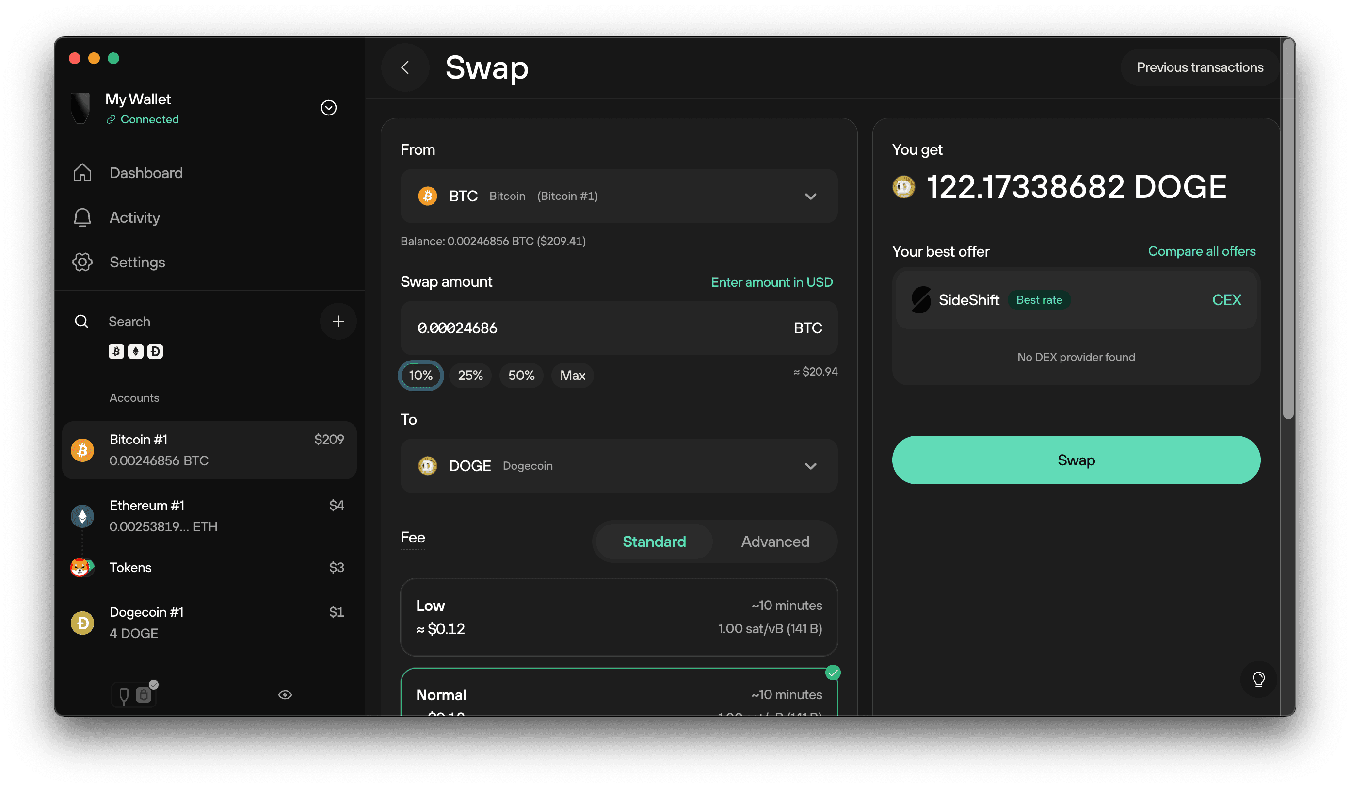 Trezor Suite hardware wallet connection