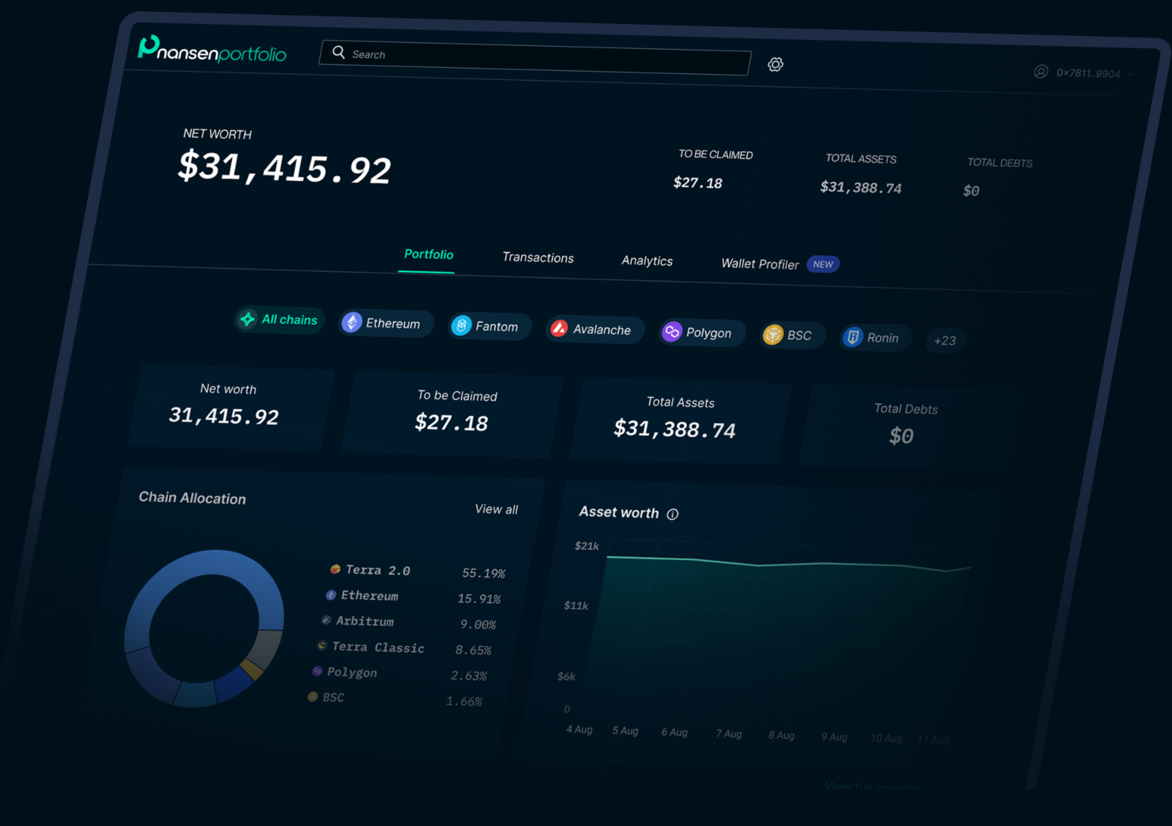 DeBank Base Portfolio dashboard