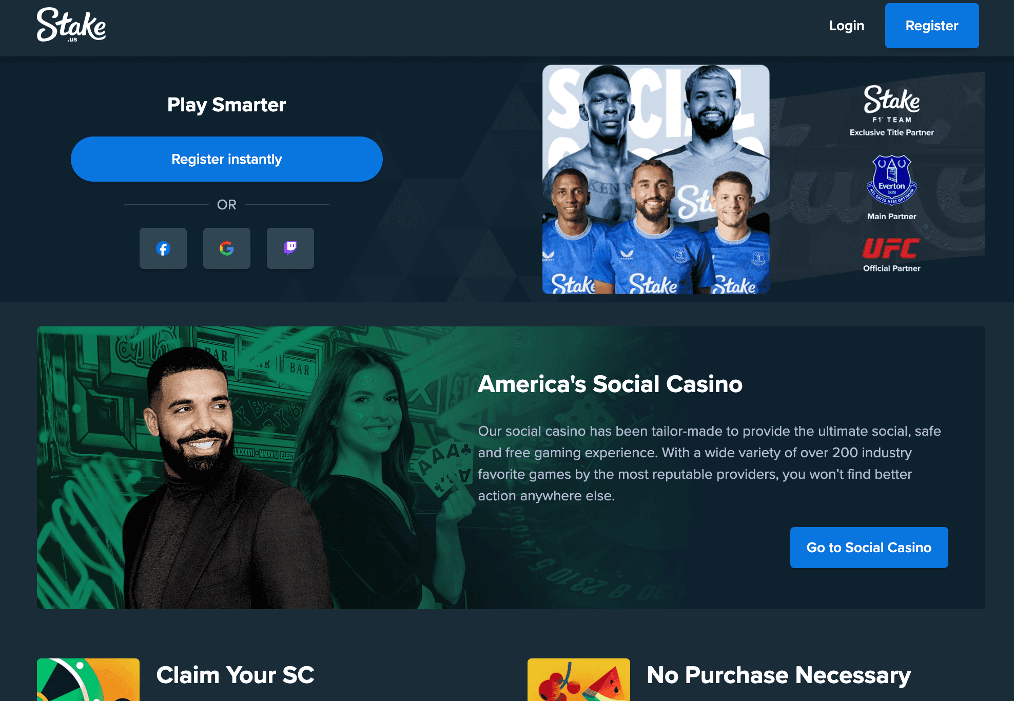 Stake.com esports betting homepage