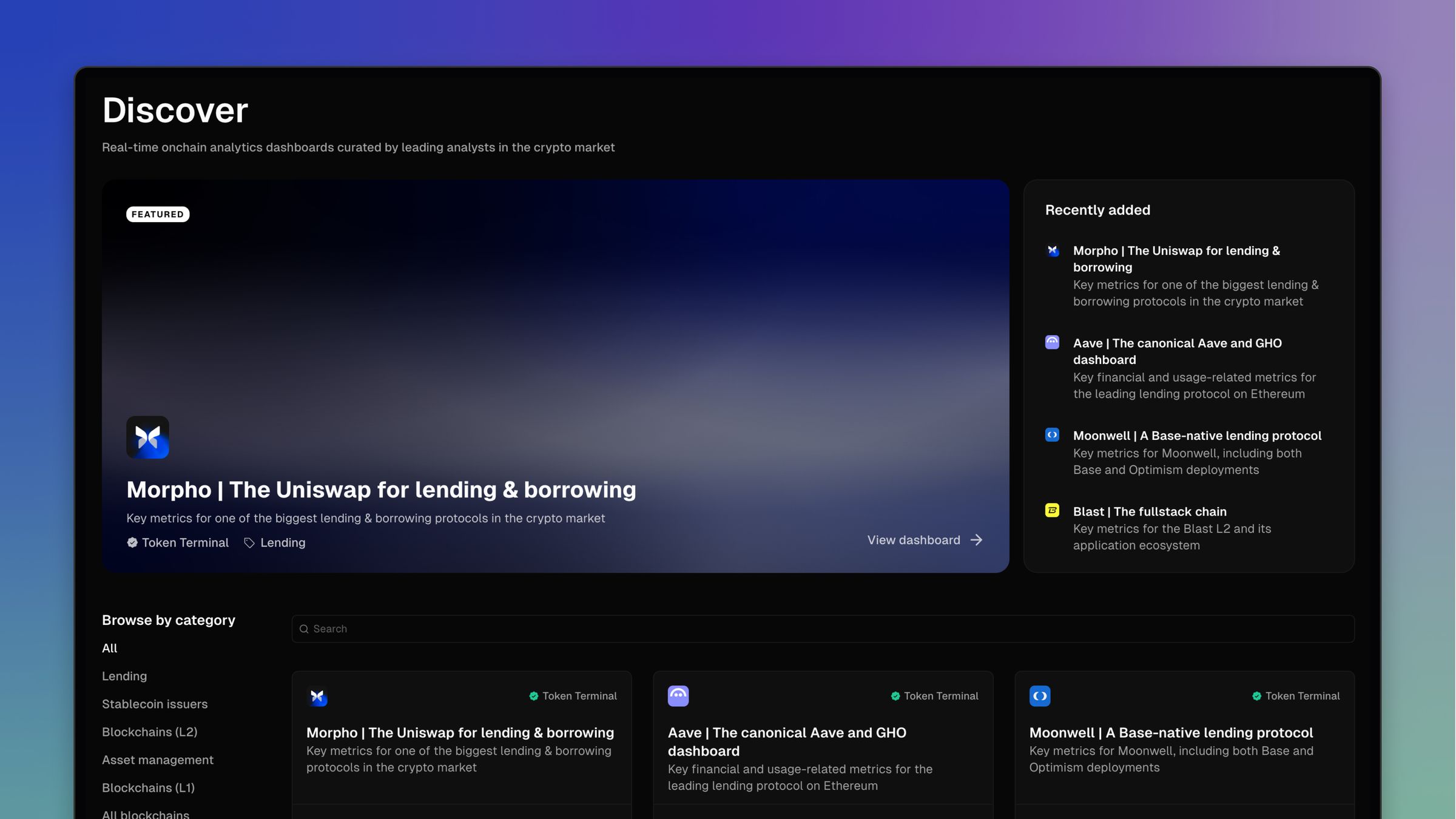 Token Terminal DeFi protocol analytics