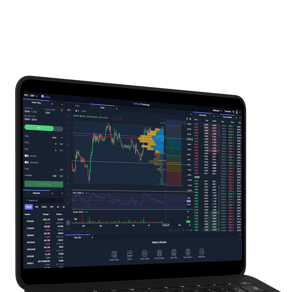 PAX Gold token trading interface