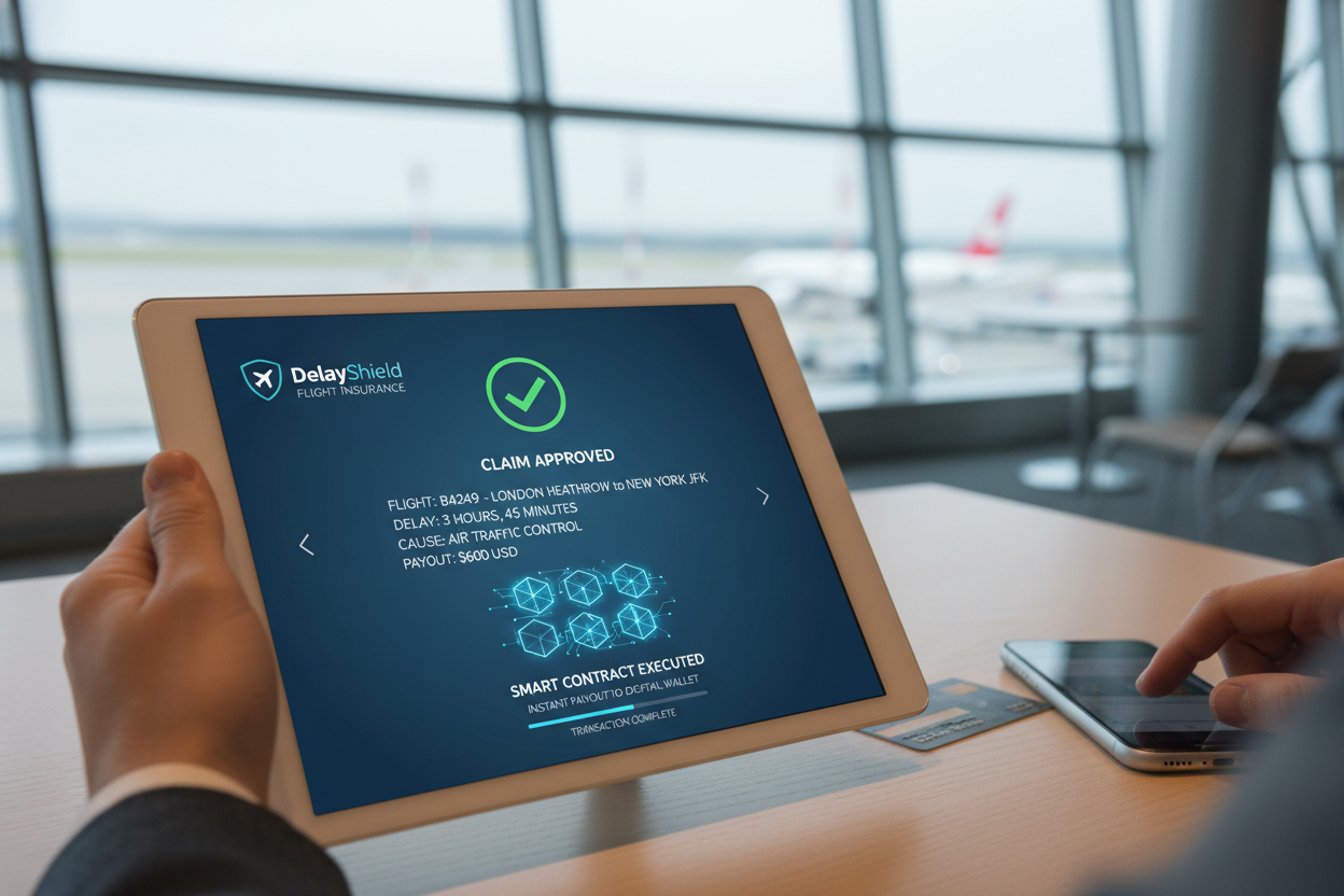 DelayShield blockchain flight insurance claim