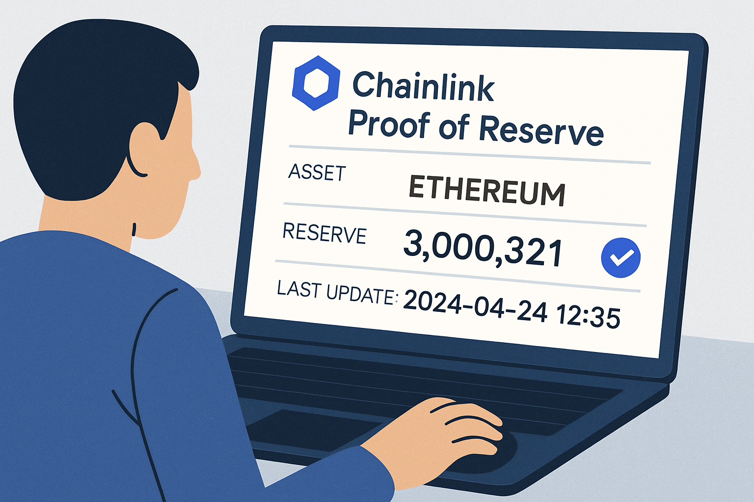 user verifying Chainlink Proof of Reserve feed