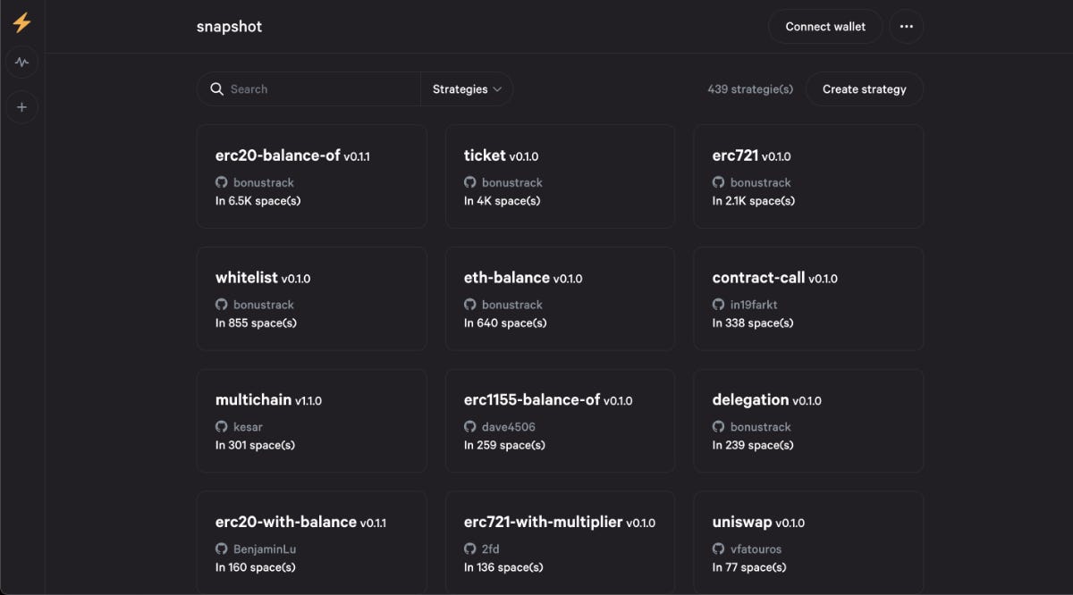 Base governance Snapshot voting page