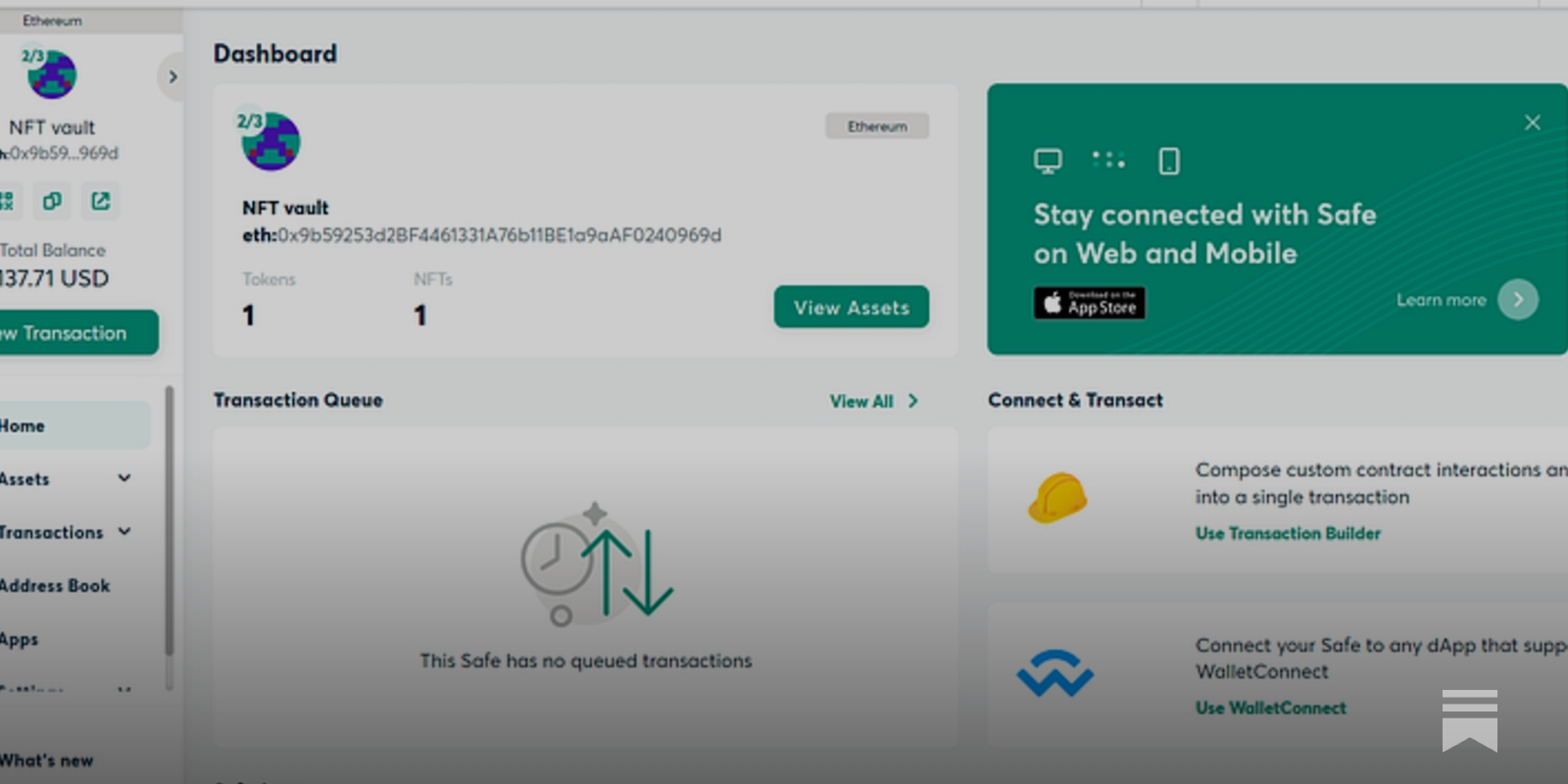 Gnosis Safe DAO treasury wallet