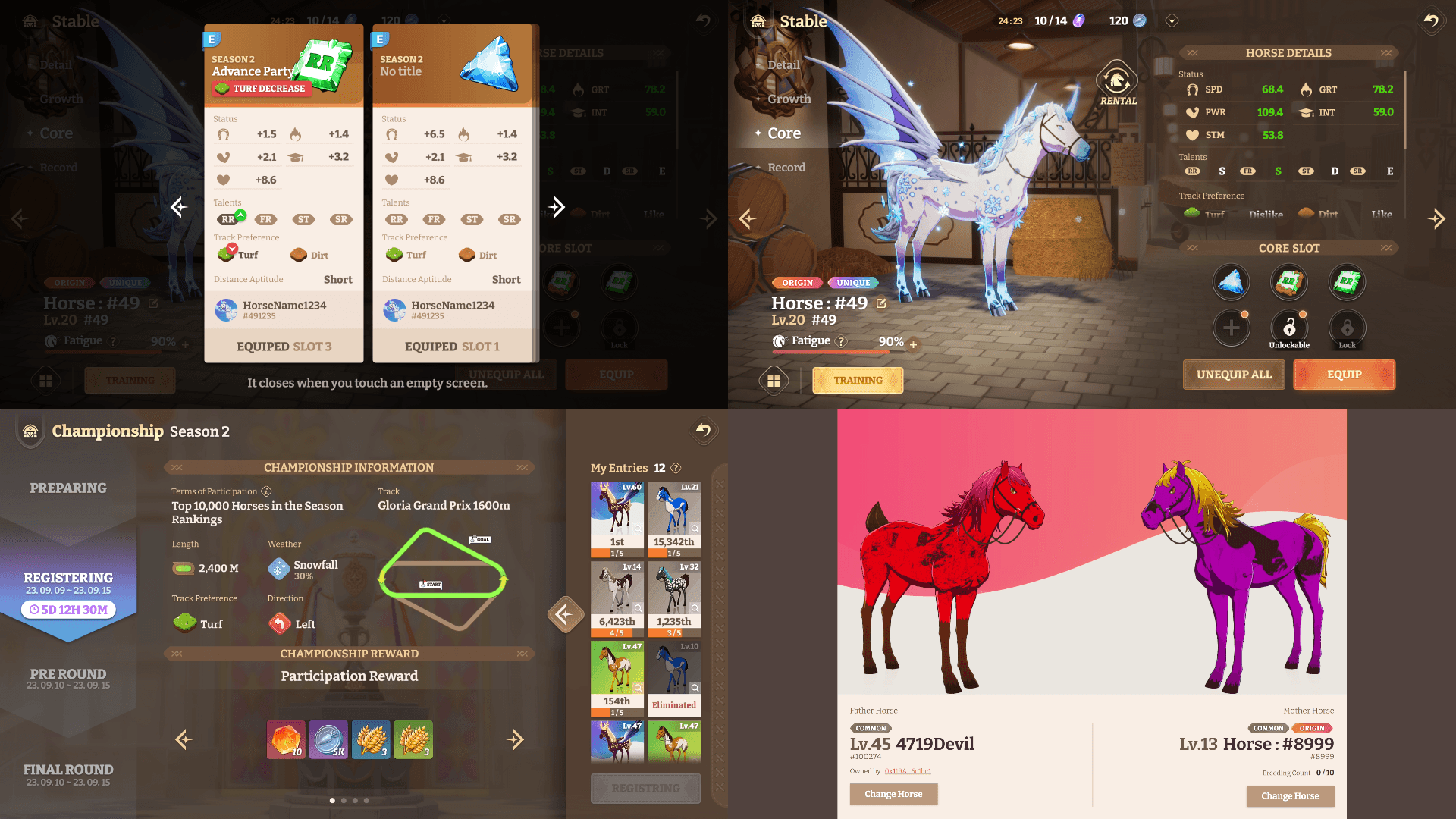 Derby Stars Solana racing game art