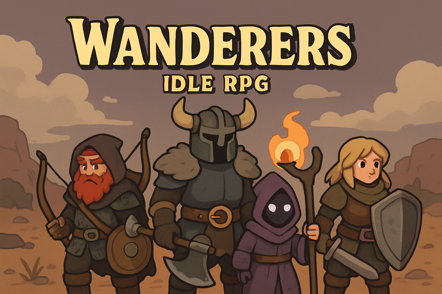 Wanderers Solana idle RPG artwork