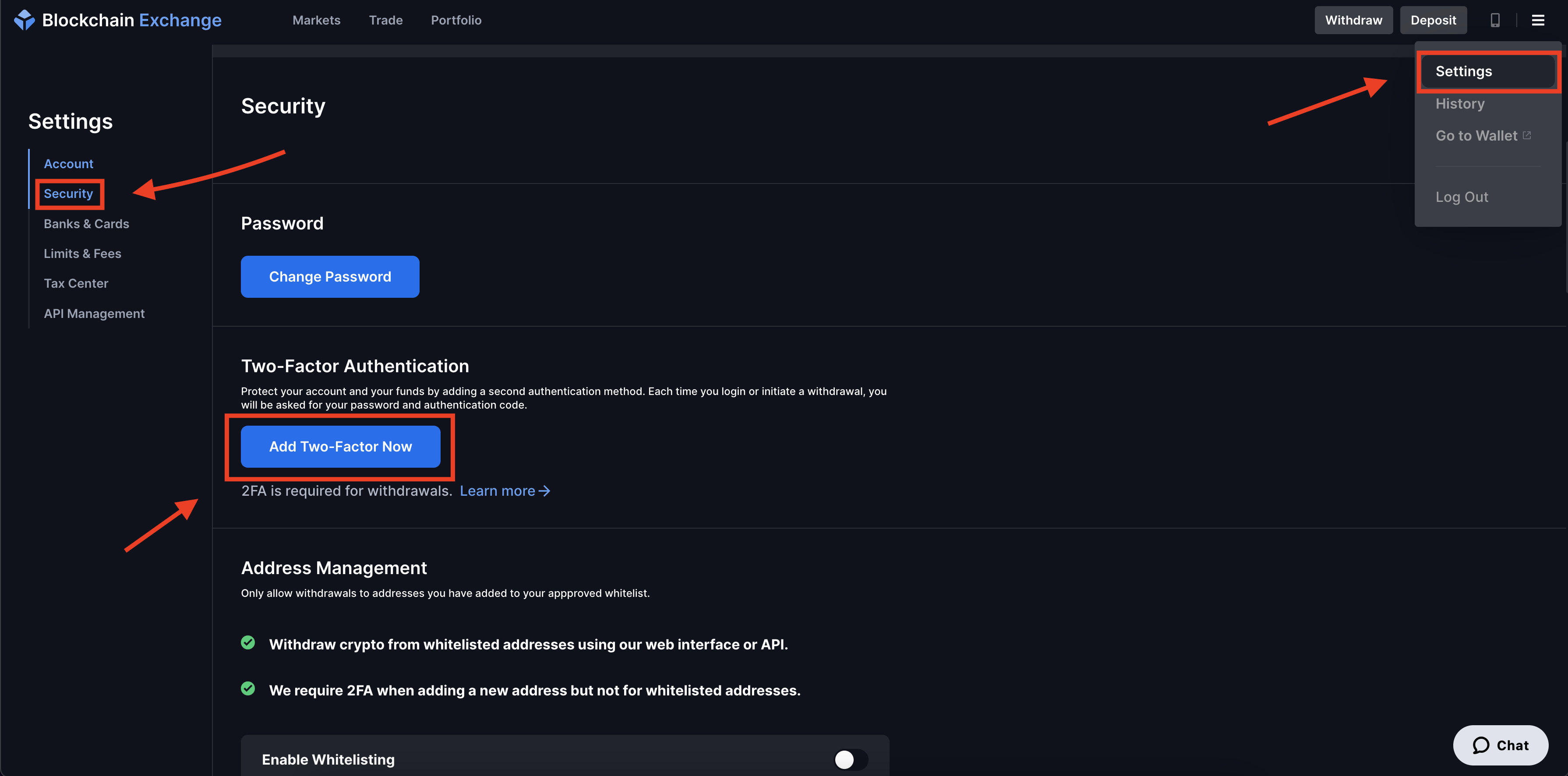 crypto account two-factor authentication