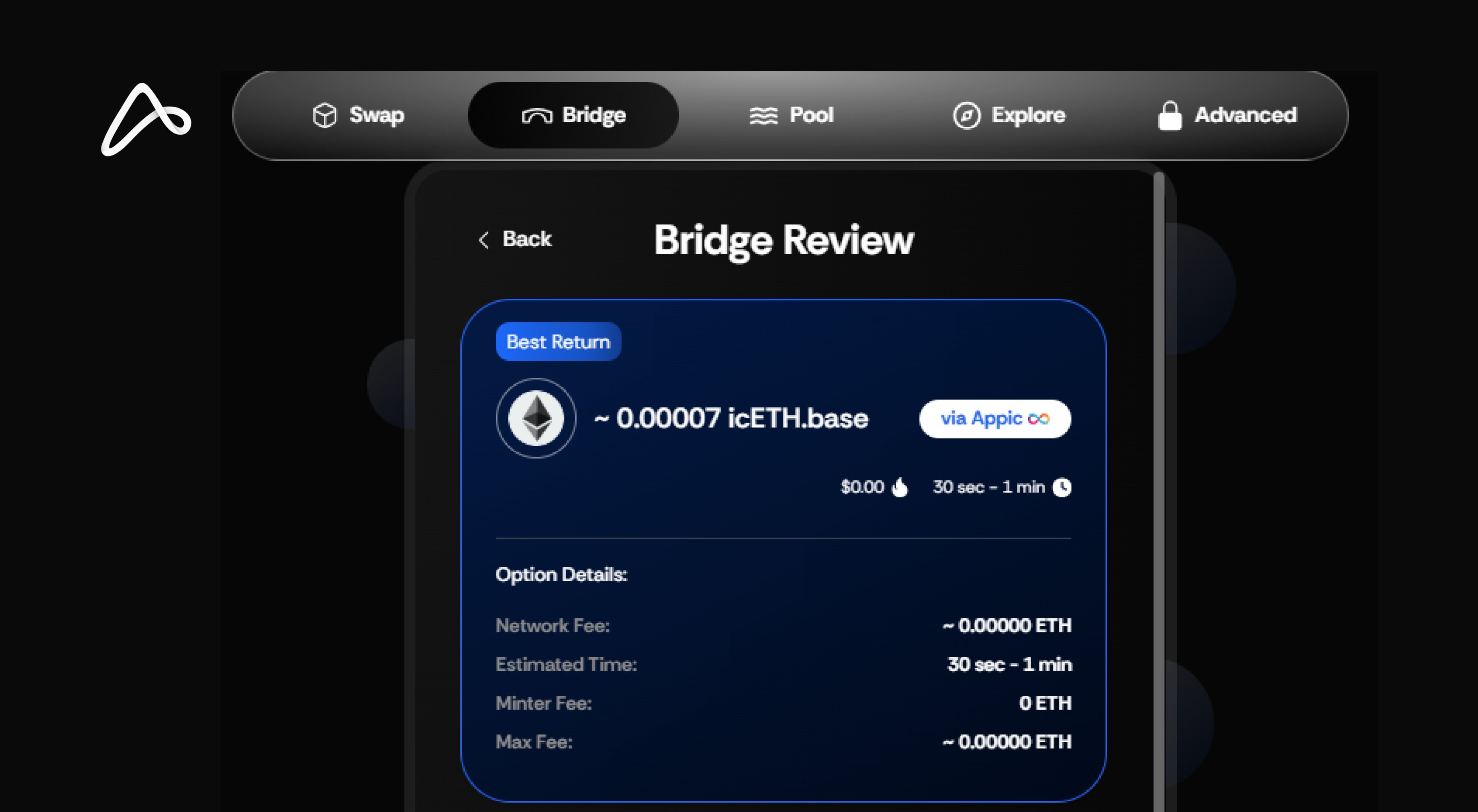 Base official bridge interface