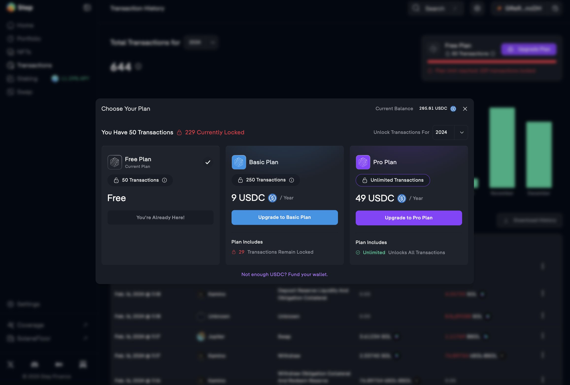 Step Finance Solana dashboard screenshot