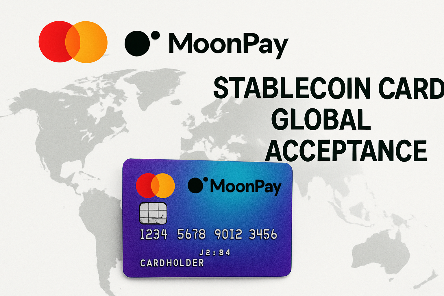 Mastercard MoonPay stablecoin card global acceptance
