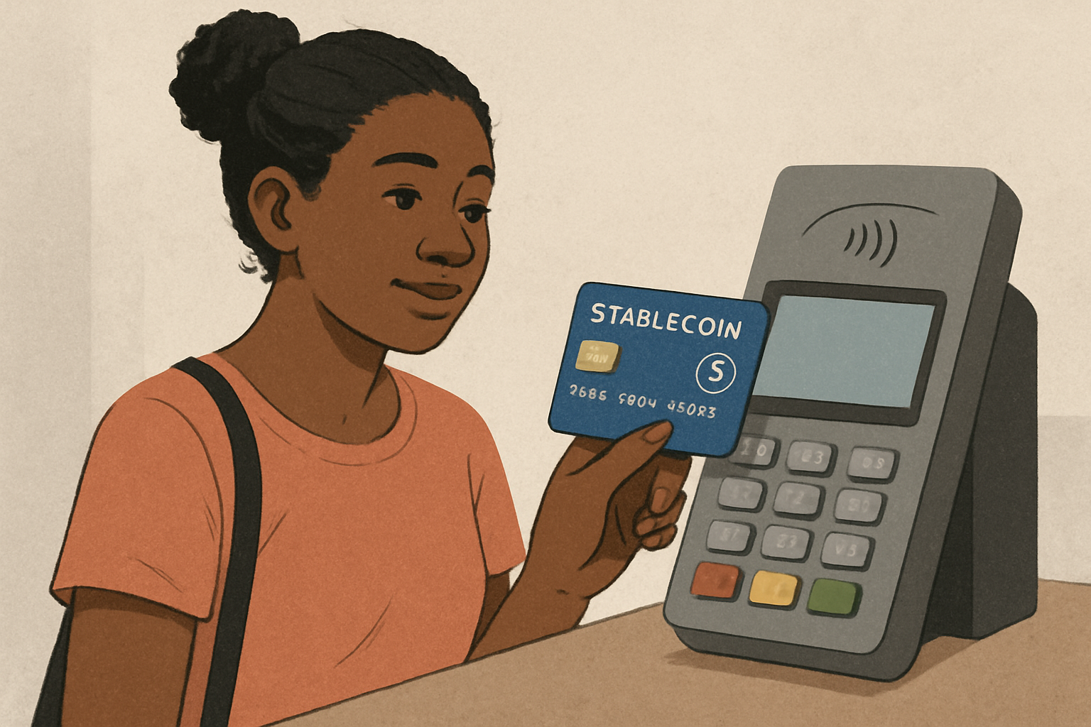 unbanked person using stablecoin card