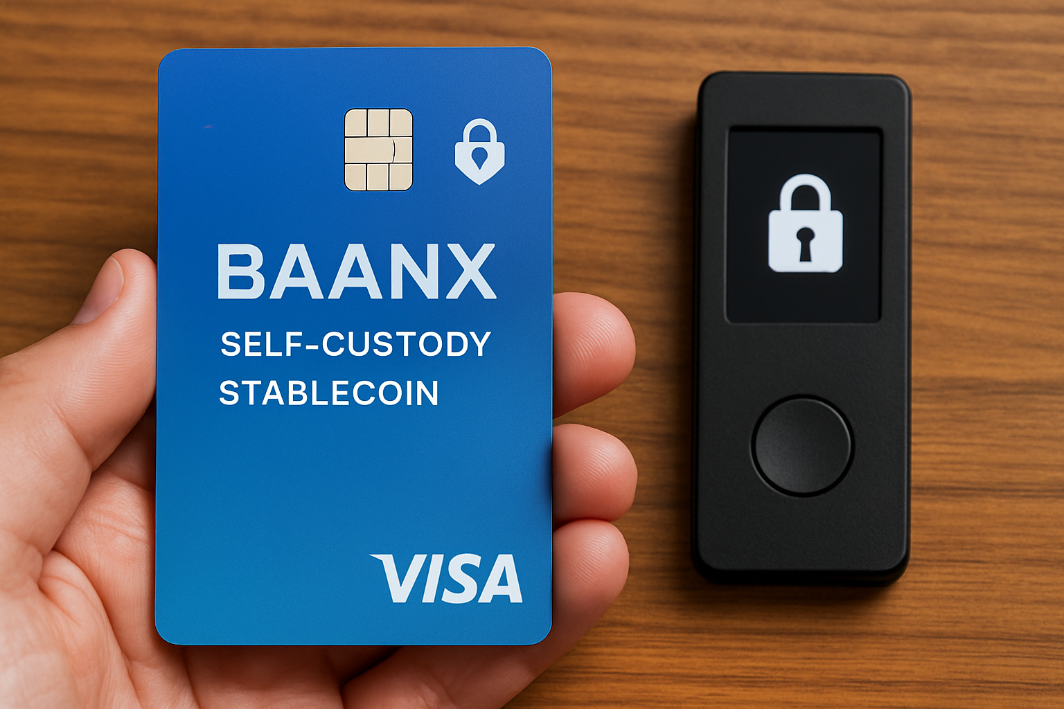 Visa Baanx stablecoin card self-custody