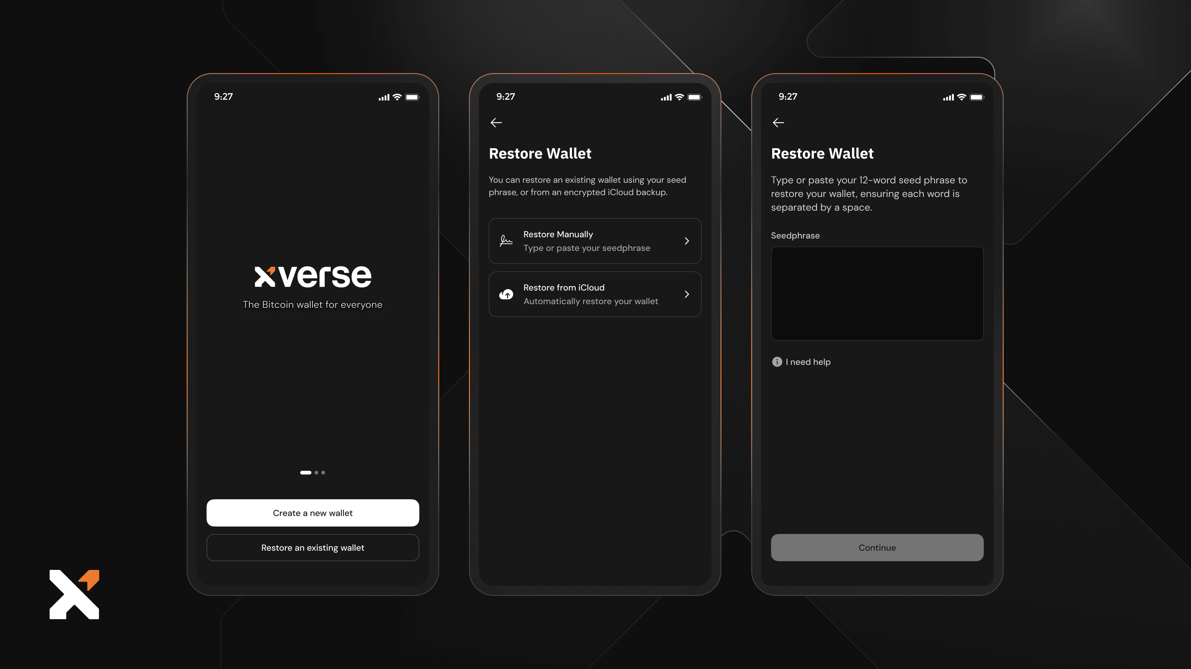 Restoring crypto wallet from seed phrase on mobile