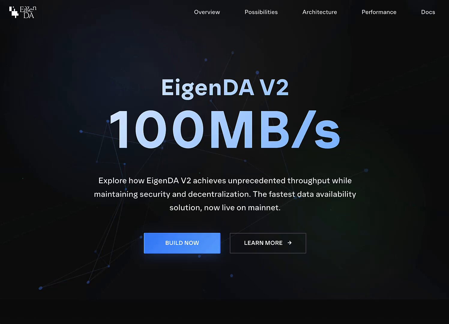 EigenDA high throughput data availability
