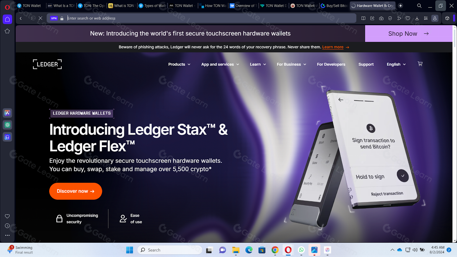 TON Wallet hardware wallet integration
