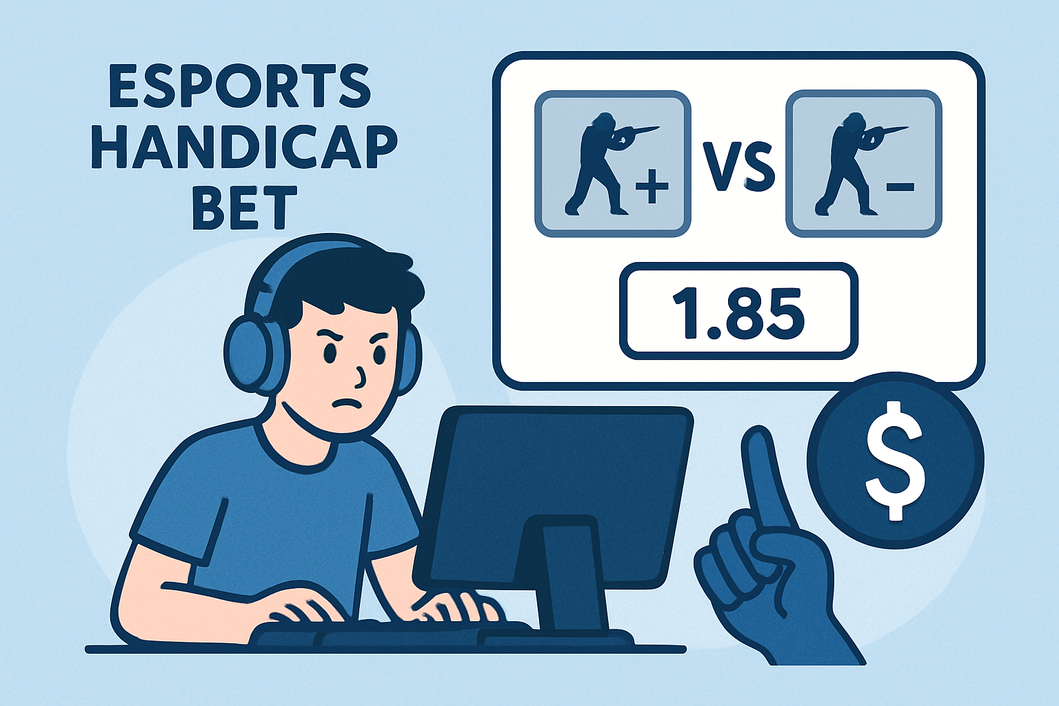 esports handicap bet illustration