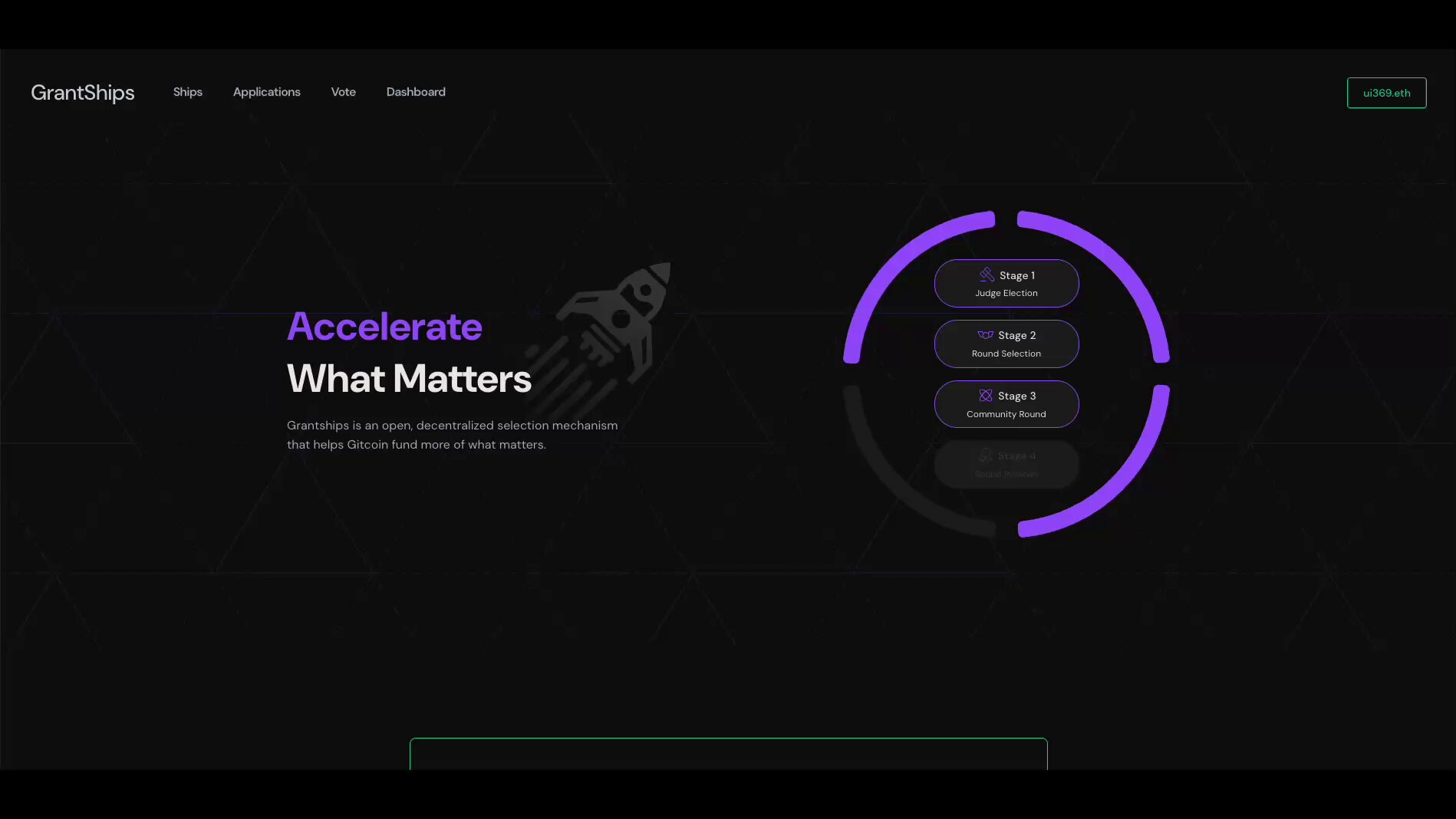Gitcoin DAO quadratic voting dashboard
