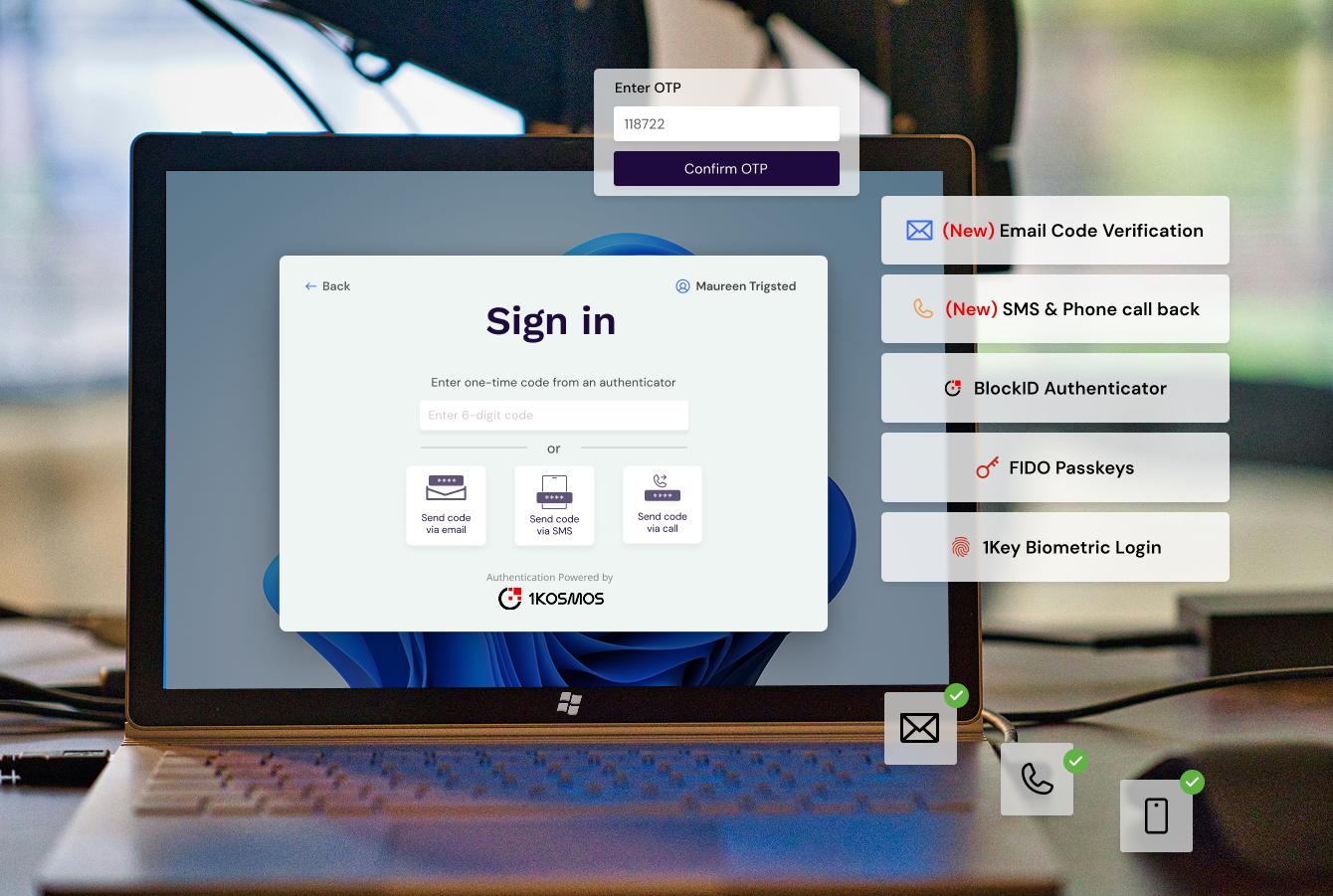 1Kosmos BlockID wallet screenshot