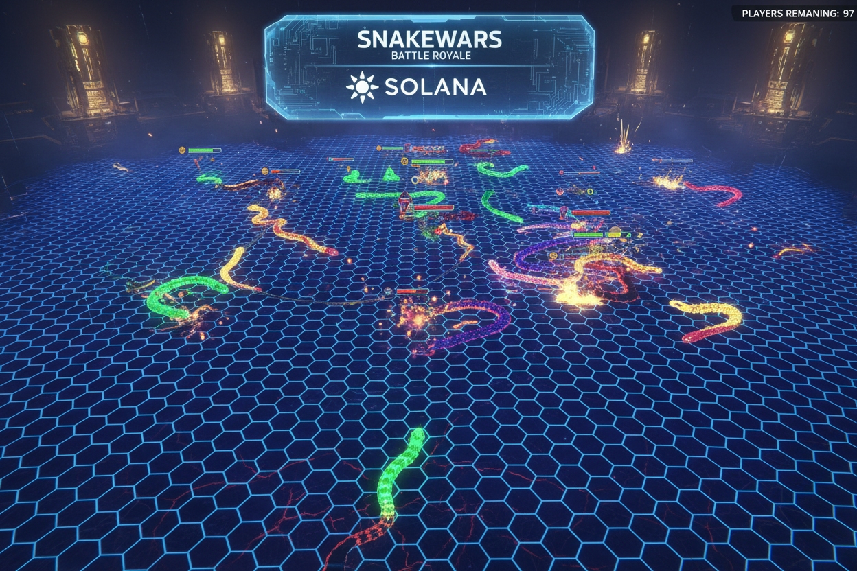 SnakeWars Battle Royale multiplayer snake Solana