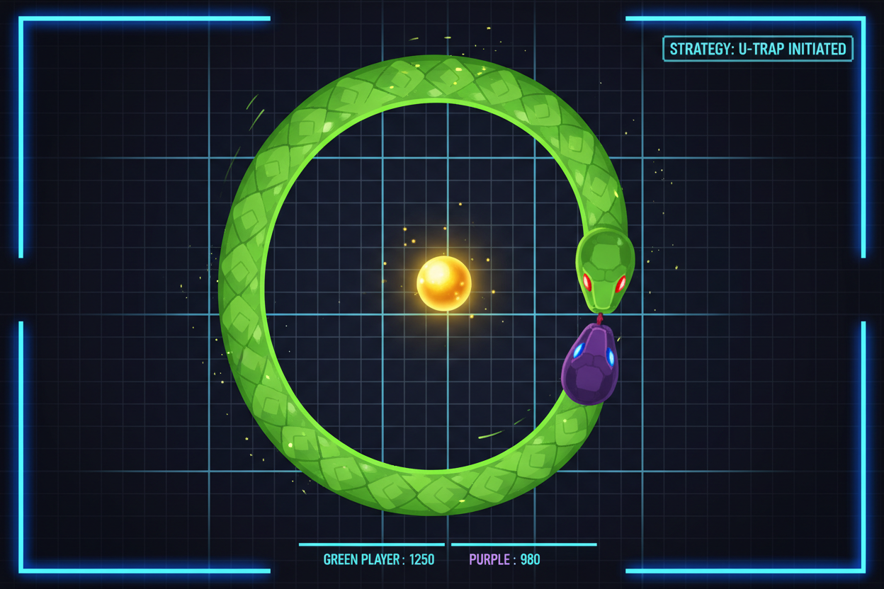 SnakeWars snake collision bait strategy