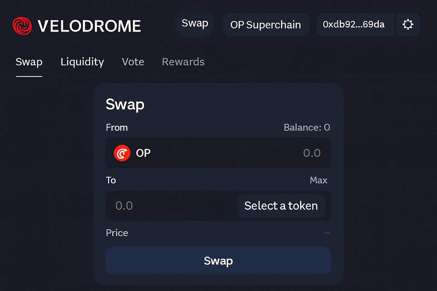 Velodrome or Quixotic DEX interface on OP Superchain