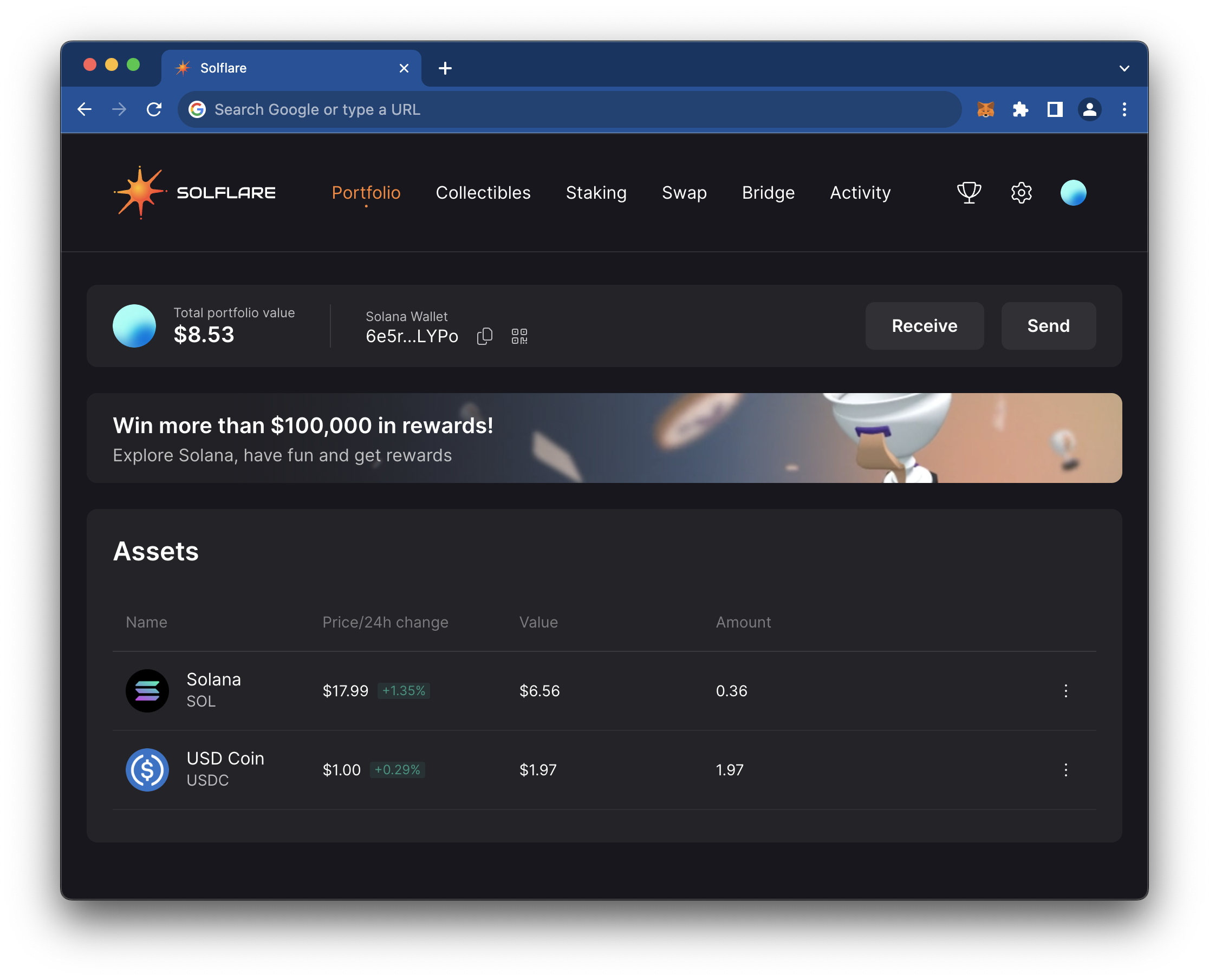 User confirming bridge transaction in MetaMask and Phantom