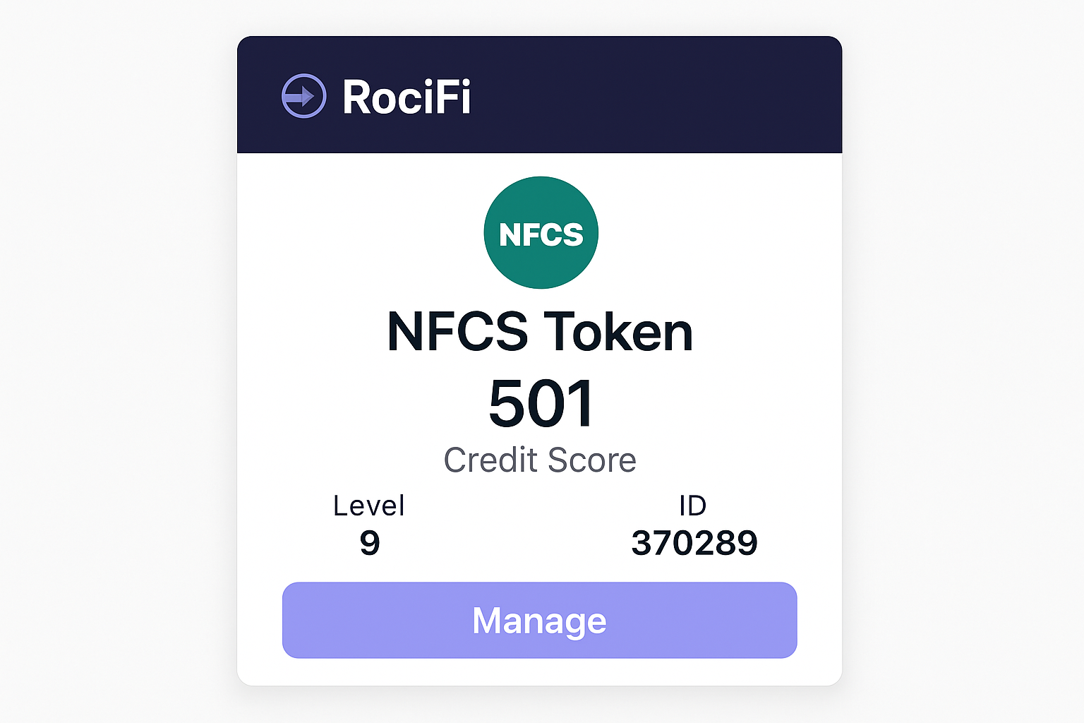 RociFi NFCS token interface