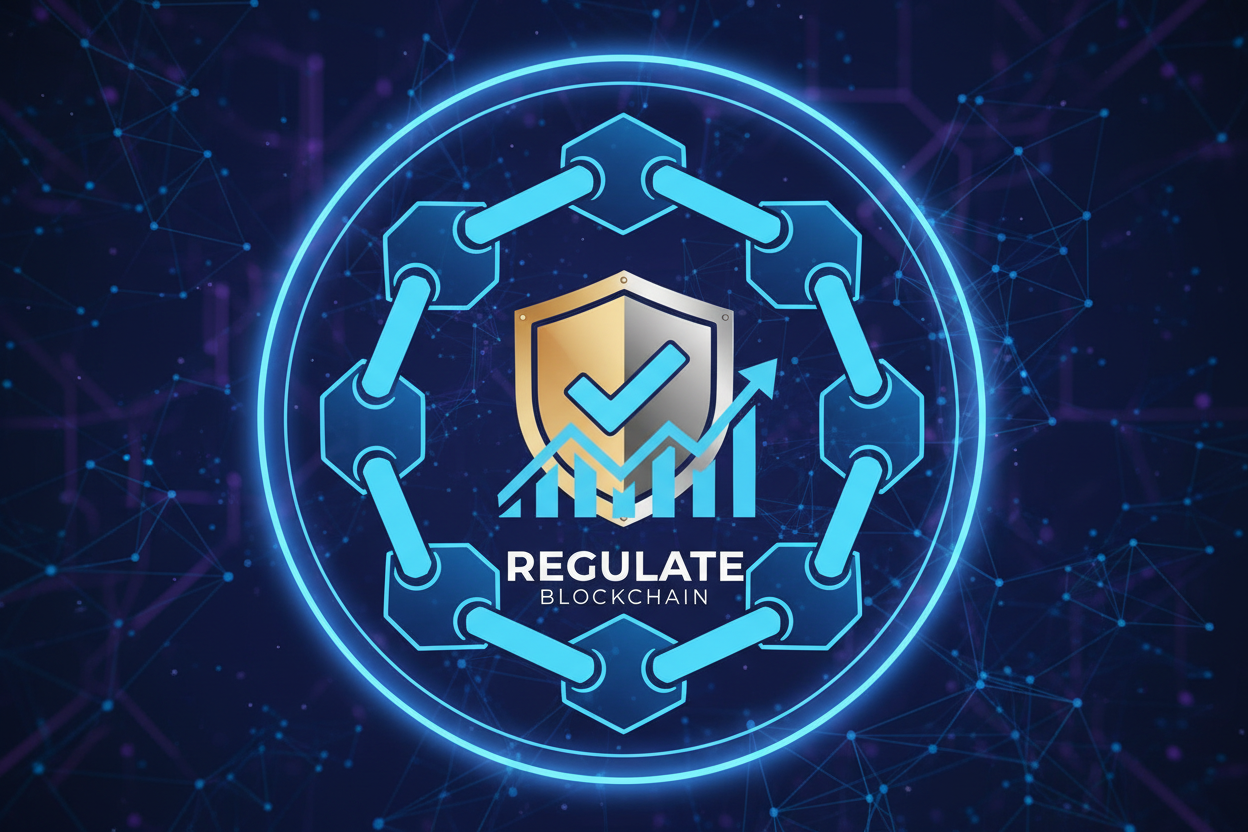 regulatory compliance blockchain icon