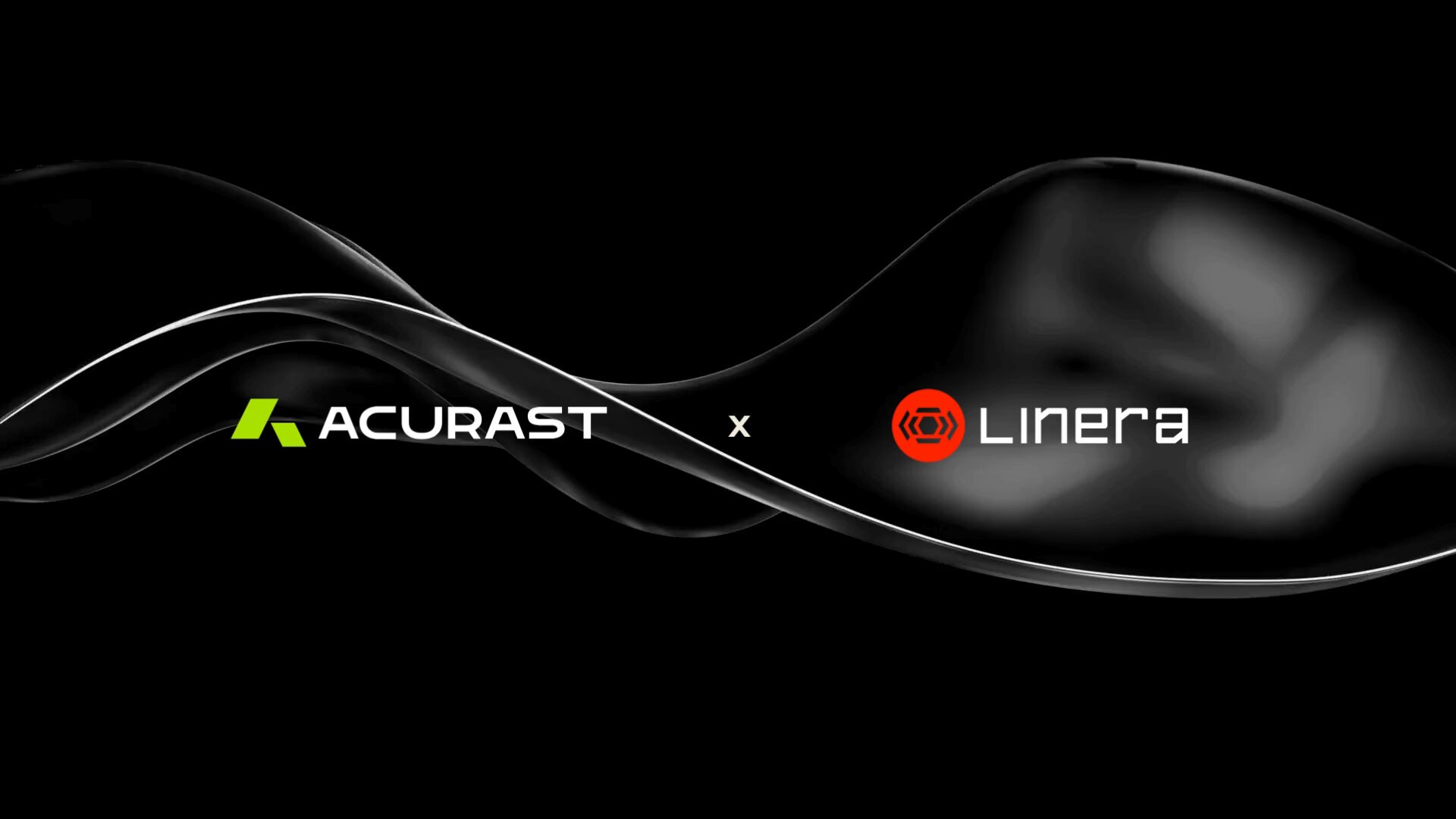 Acurast logo and decentralized compute network illustration