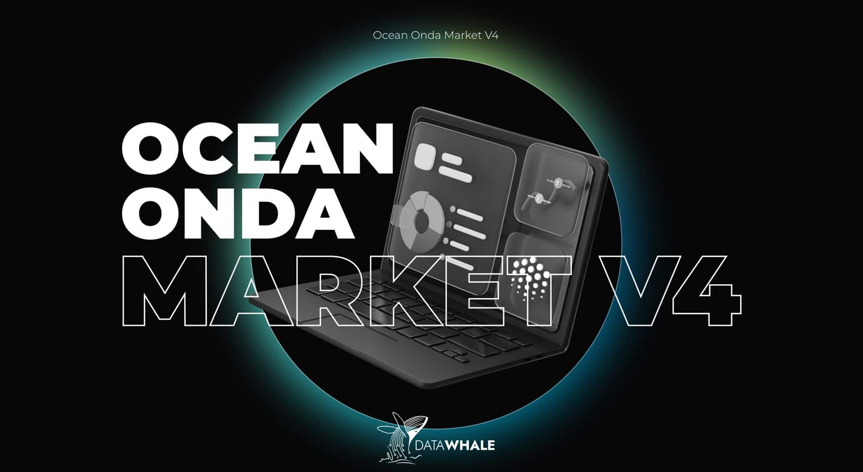 Ocean Protocol logo and data marketplace interface