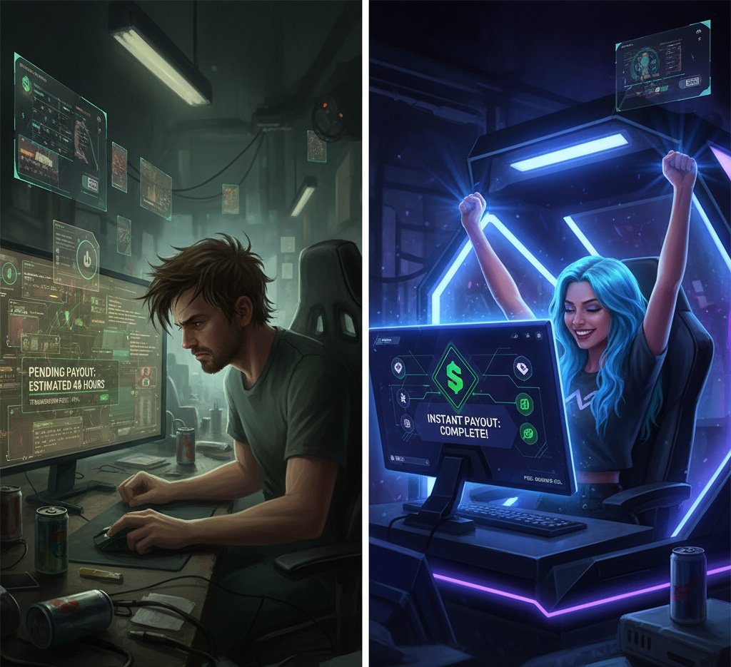 Scrim Solana instant payout esports platform