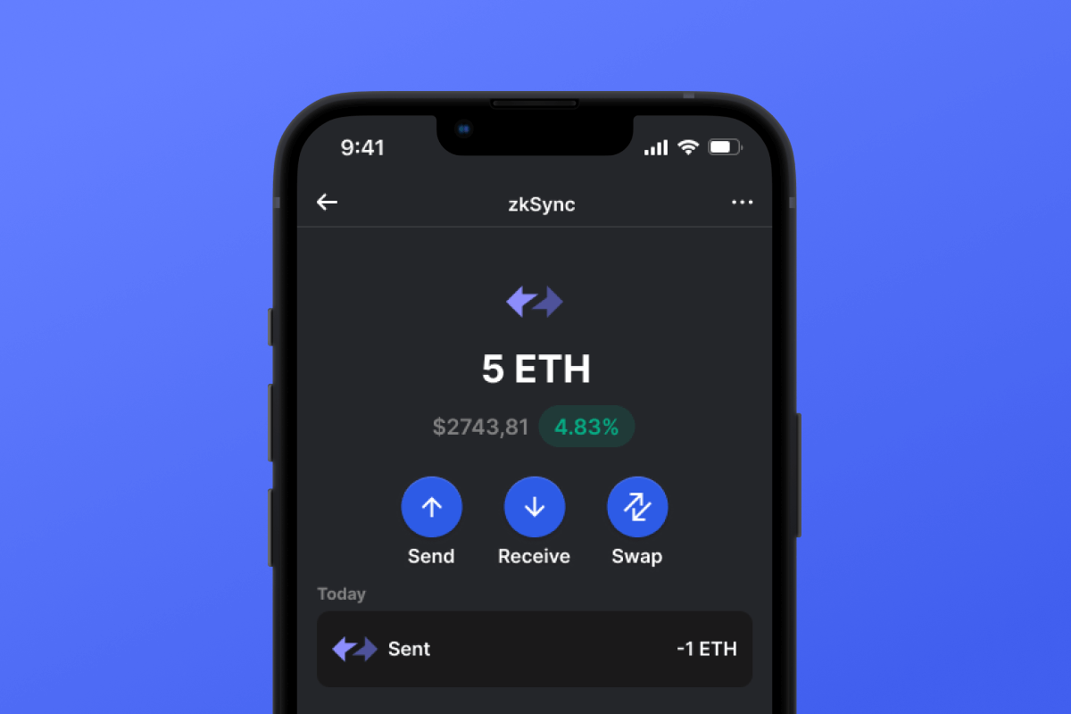 zkSync 3.0 DeFi interface screenshot