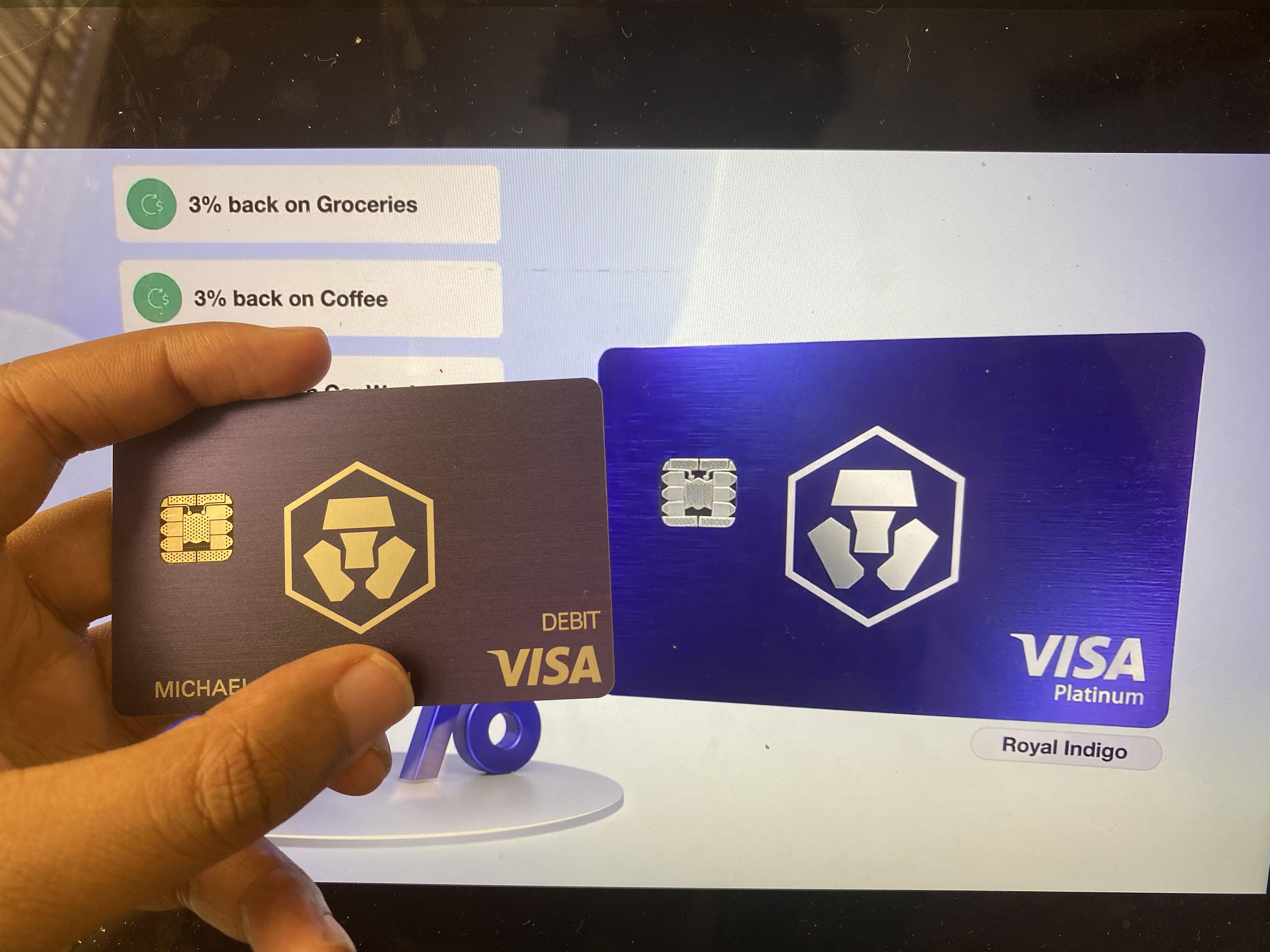 Crypto.com Royal Indigo Jade Green Visa Card