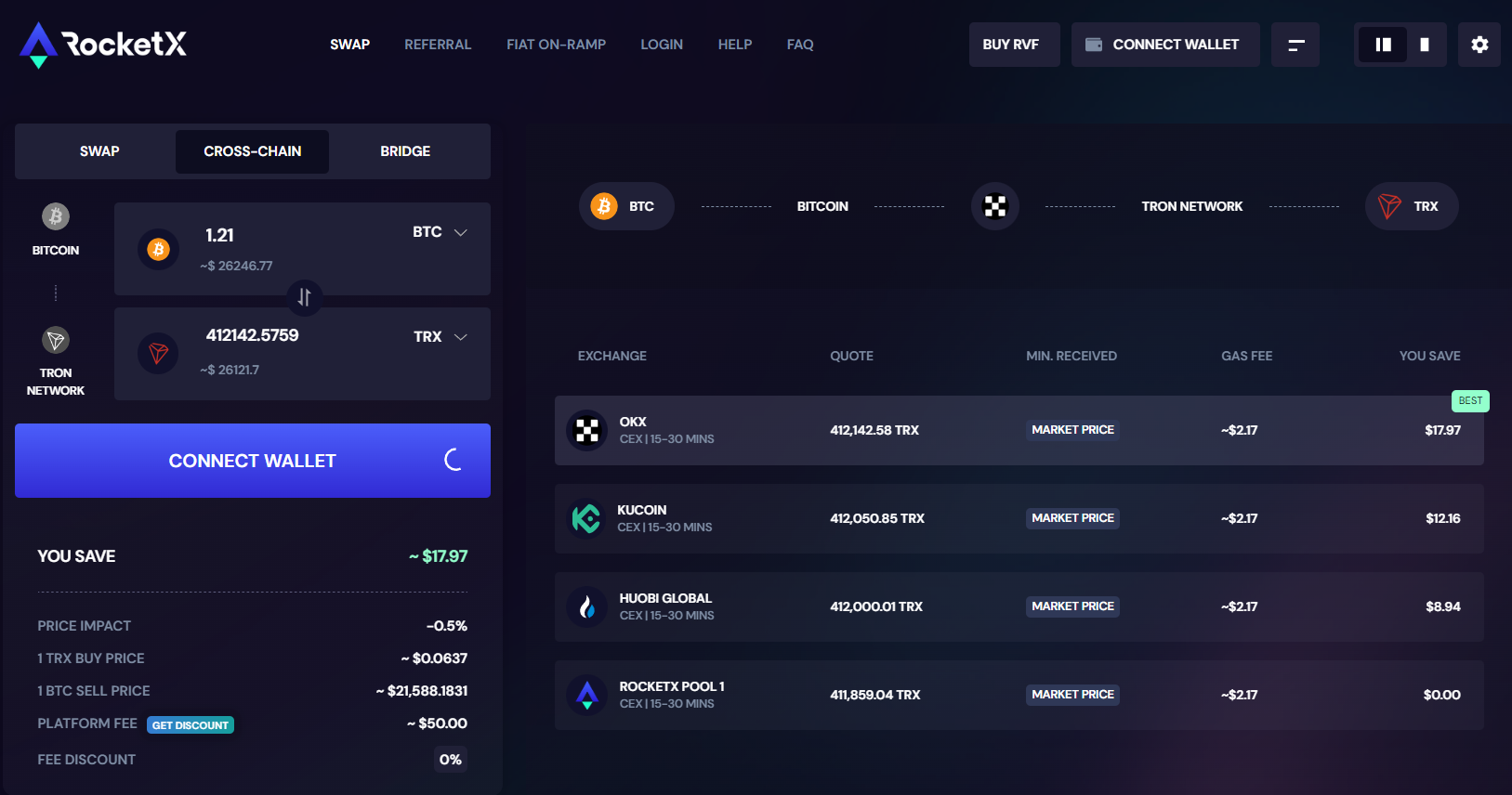 SOCKET Protocol cross-chain asset swap UI