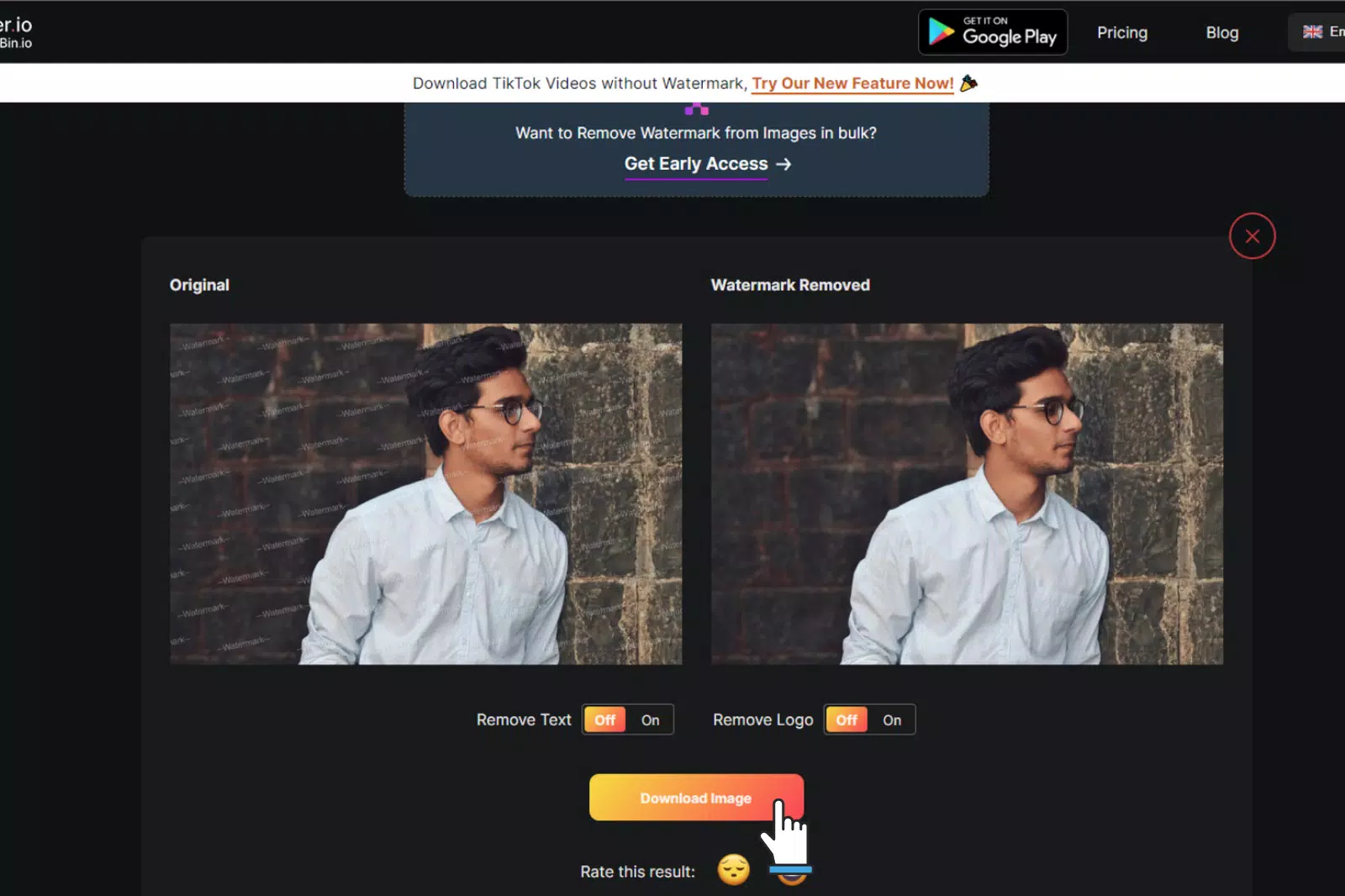 UnMarker watermark removal tool