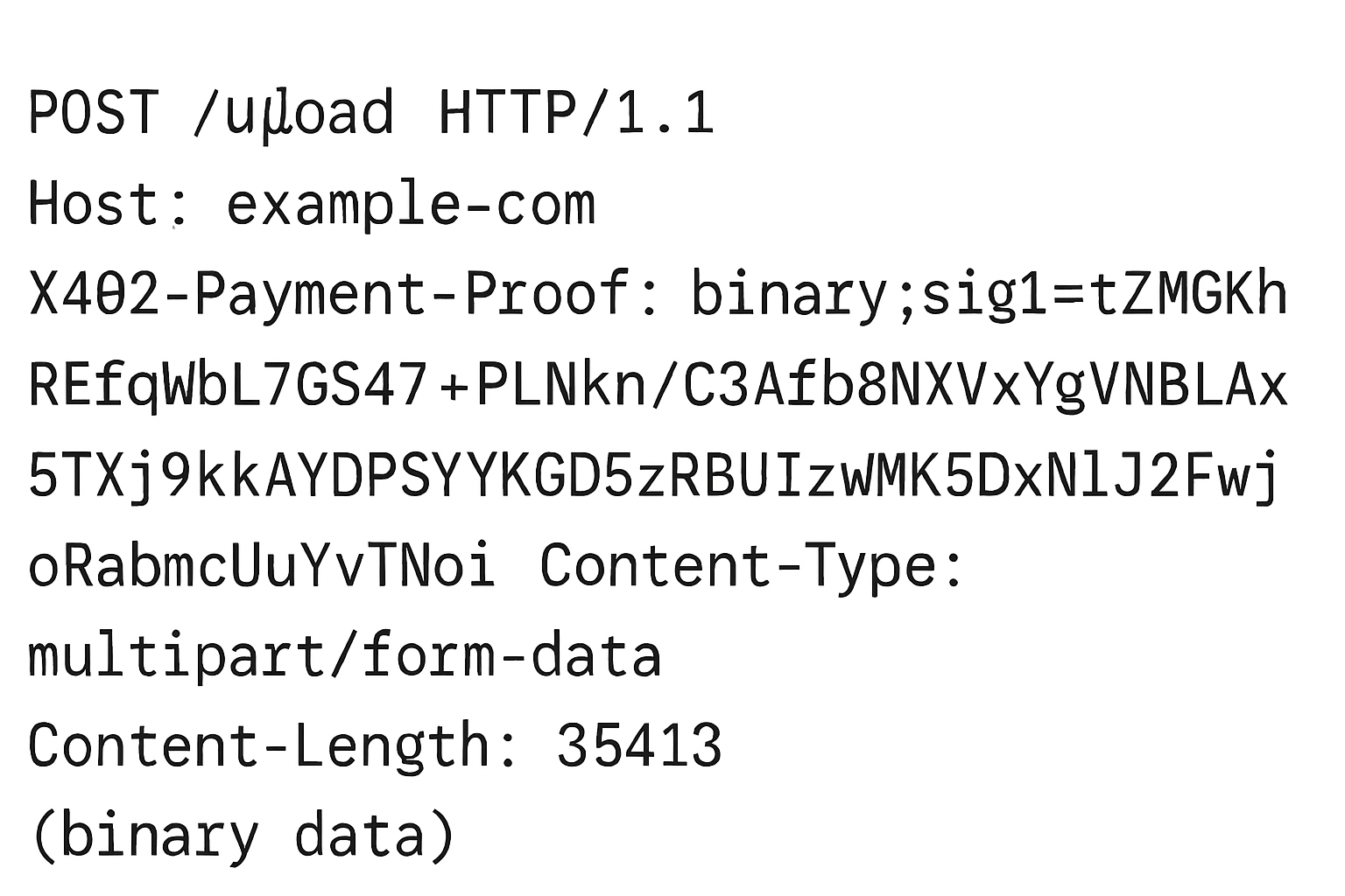 HTTP request with x402 payment proof header
