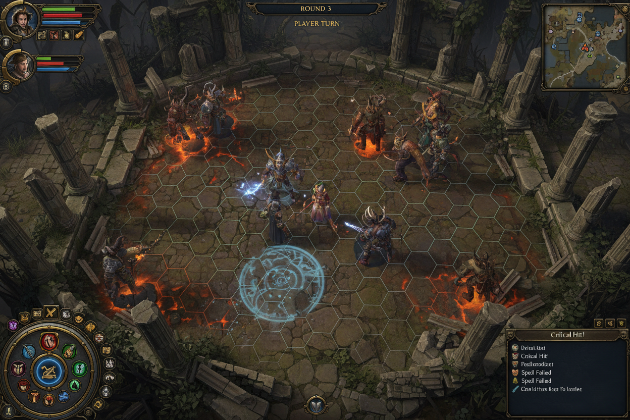 Pathfinder Wrath of the Righteous gameplay