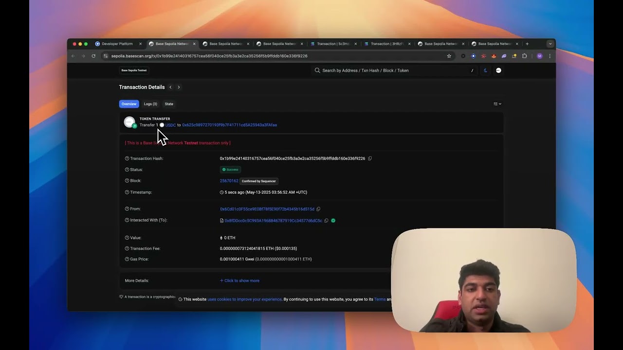 Send USDC payment on Base Sepolia network