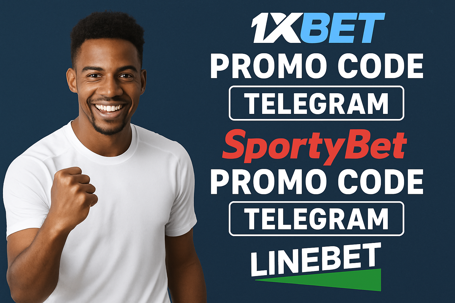 1xBet Sportybet Linebet promo code Telegram
