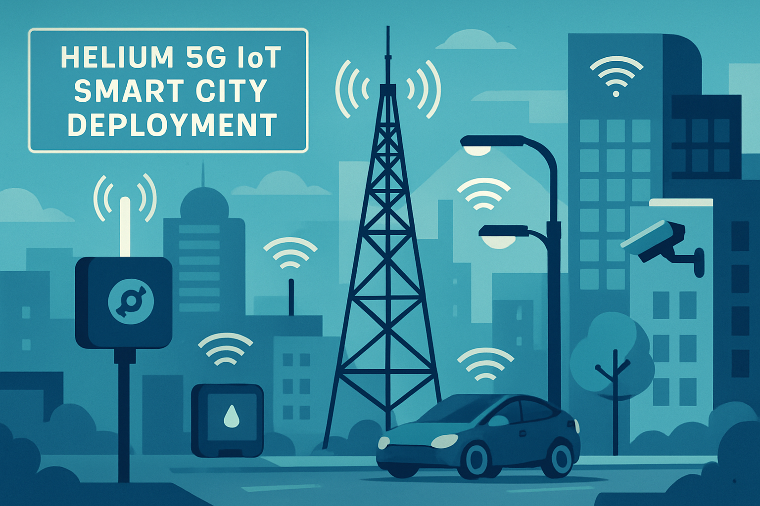 Helium 5G IoT smart city deployment